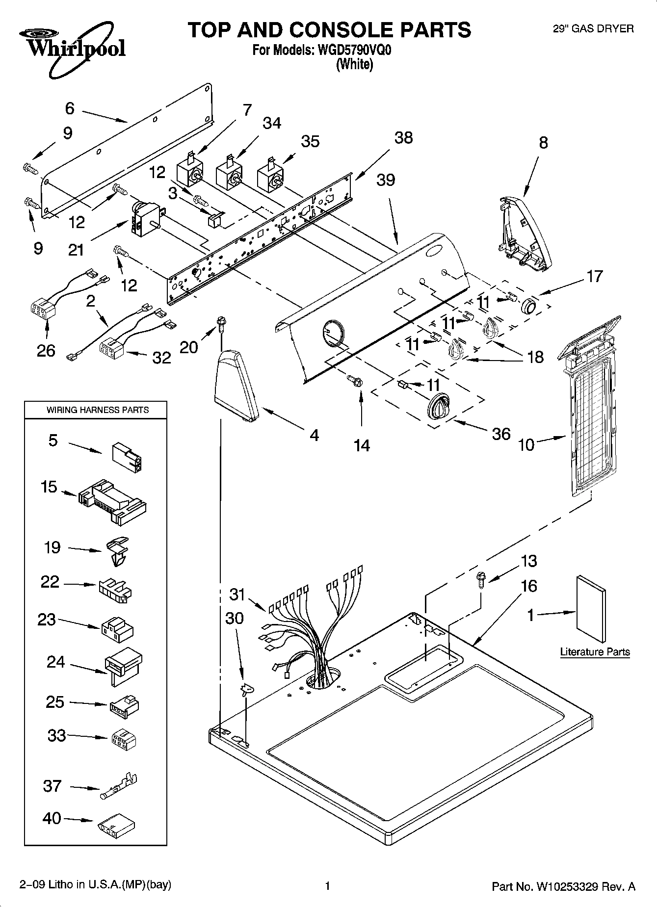 01 - TOP AND CONSOLE PARTS