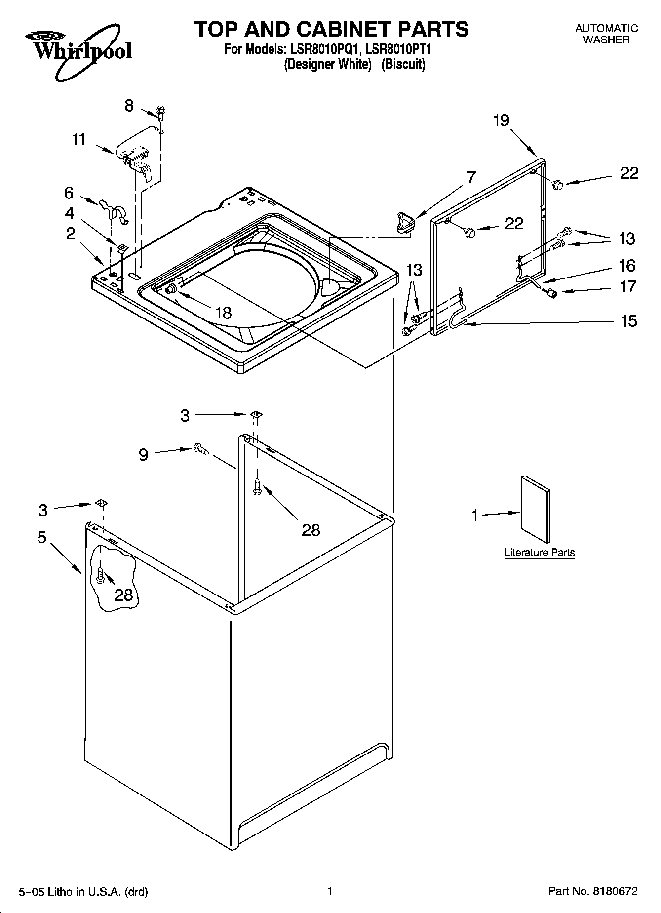 01 - TOP AND CABINET PARTS