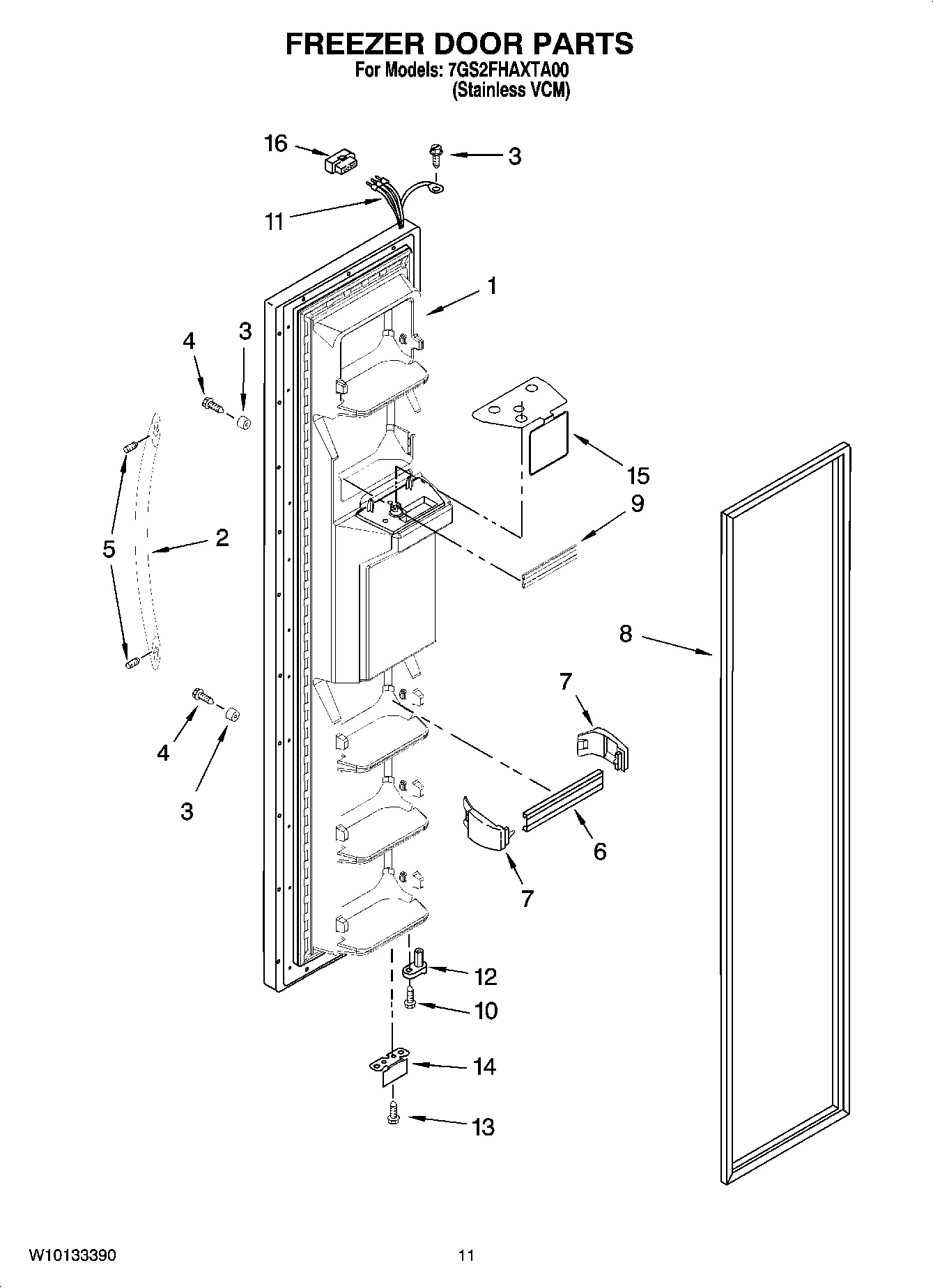 07 - FREEZER DOOR PARTS