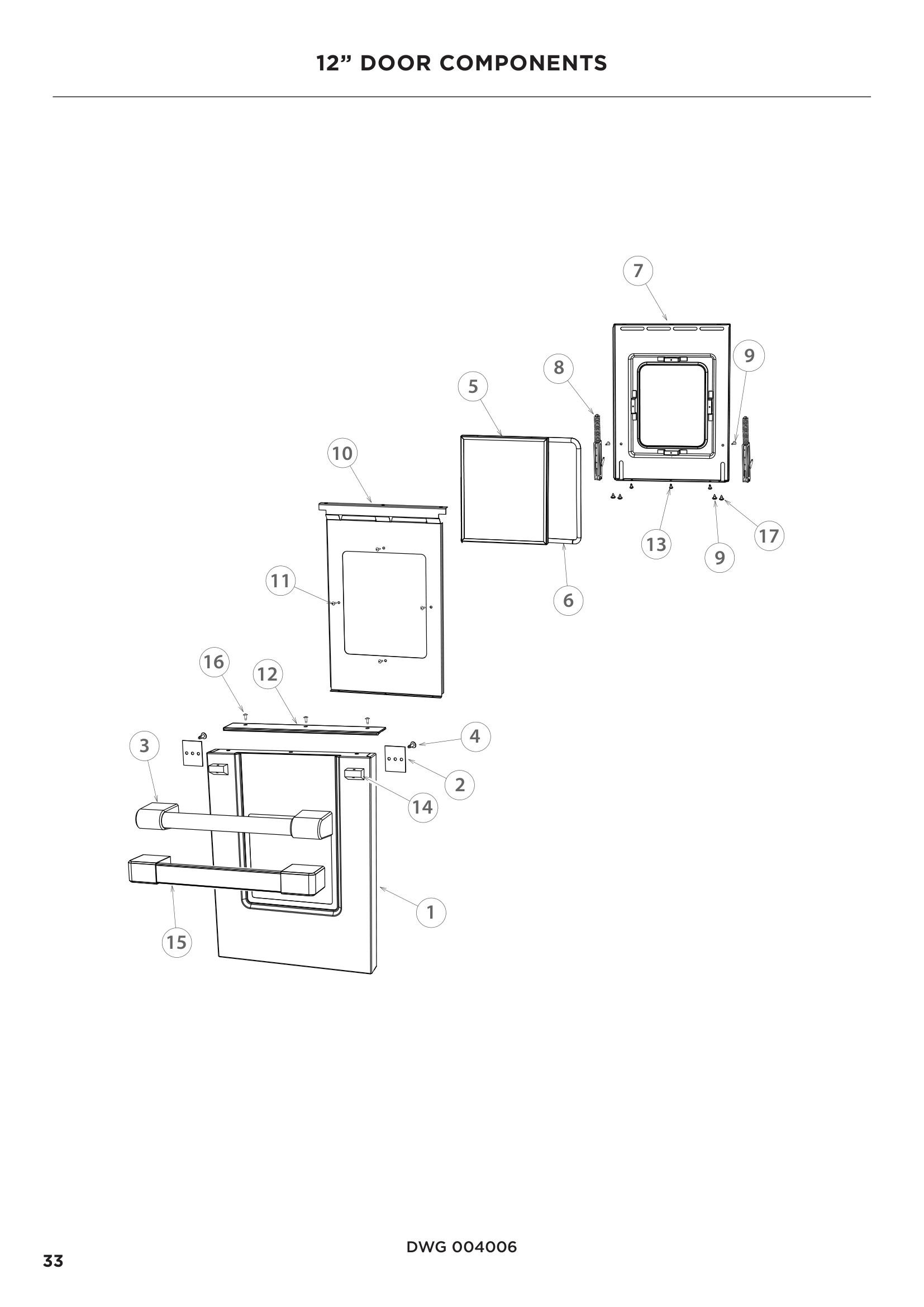 12” DOOR COMPONENTS