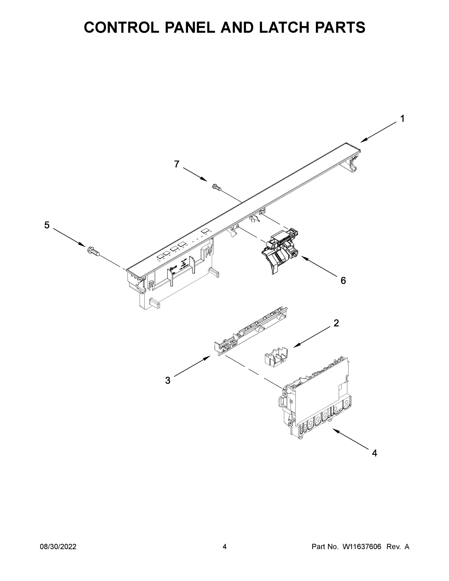 03 - CONTROL PANEL AND LATCH PARTS