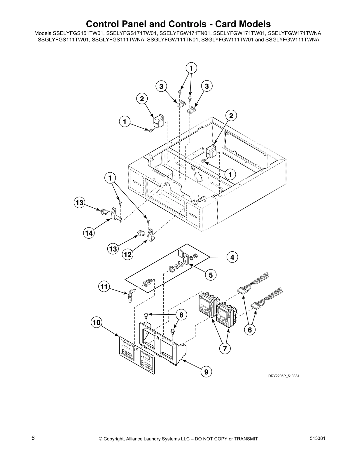Control Panel and Controls - Card Models