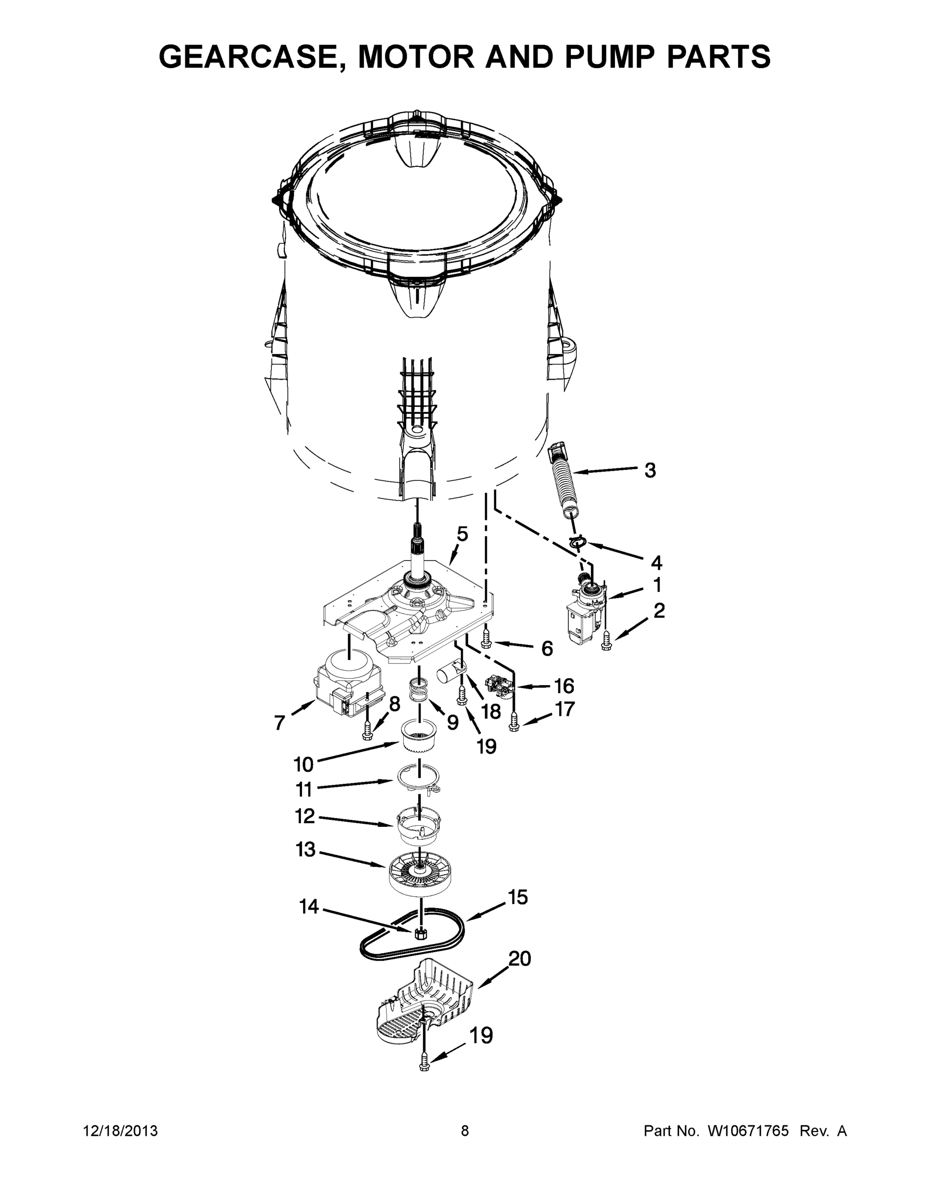 05 - GEARCASE, MOTOR AND PUMP PARTS