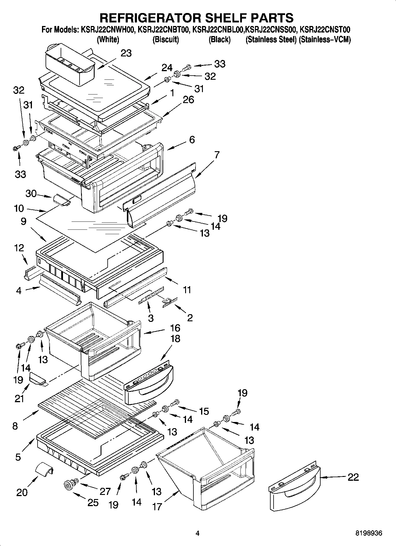 03 - REFRIGERATOR SHELF PARTS