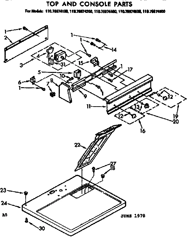 TOP AND CONSOLE PARTS