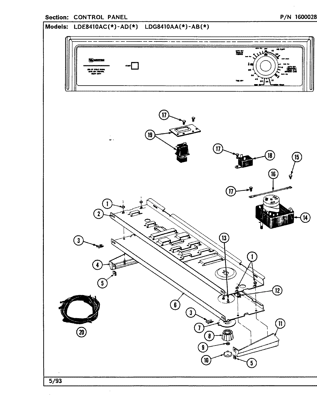 05 - CONTROL PANEL (LDG8410AAL,AAW,ABL,ABW)