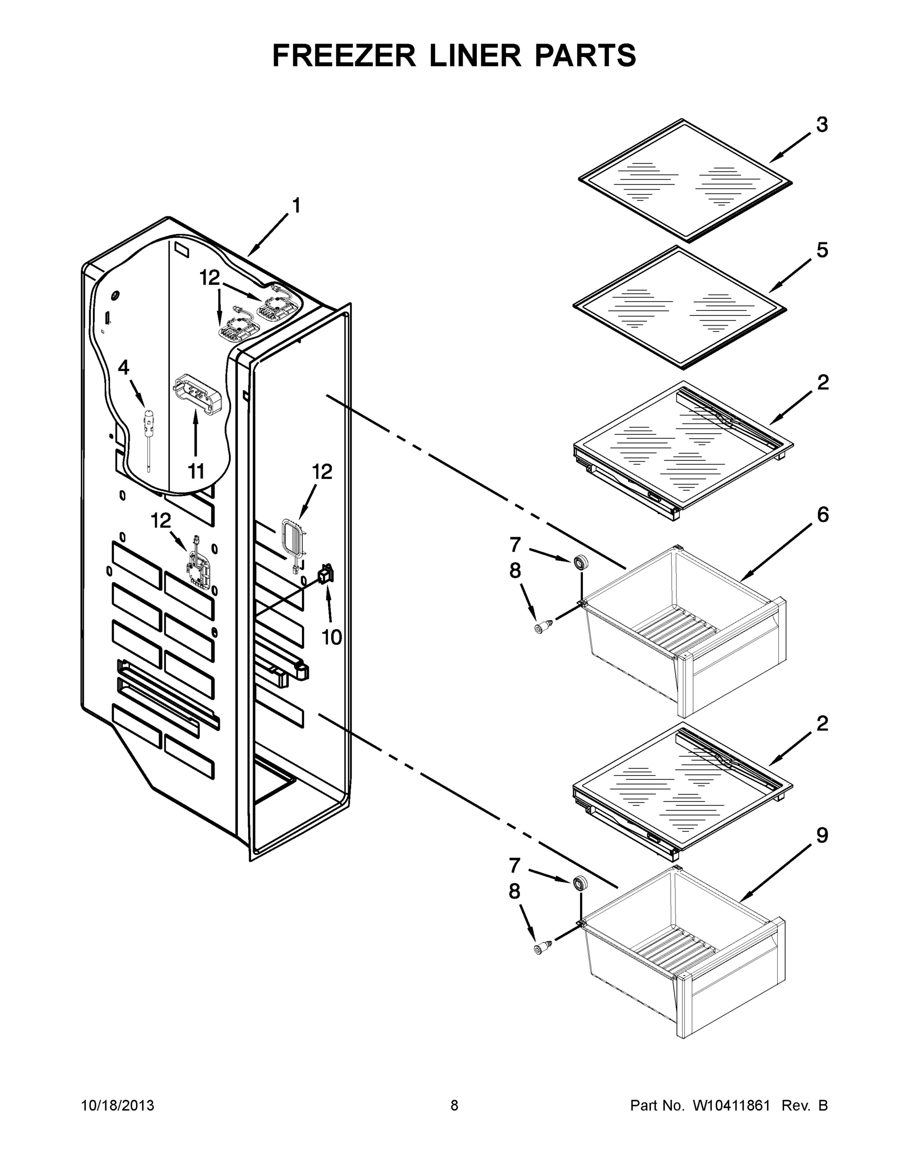 05 - FREEZER LINER PARTS