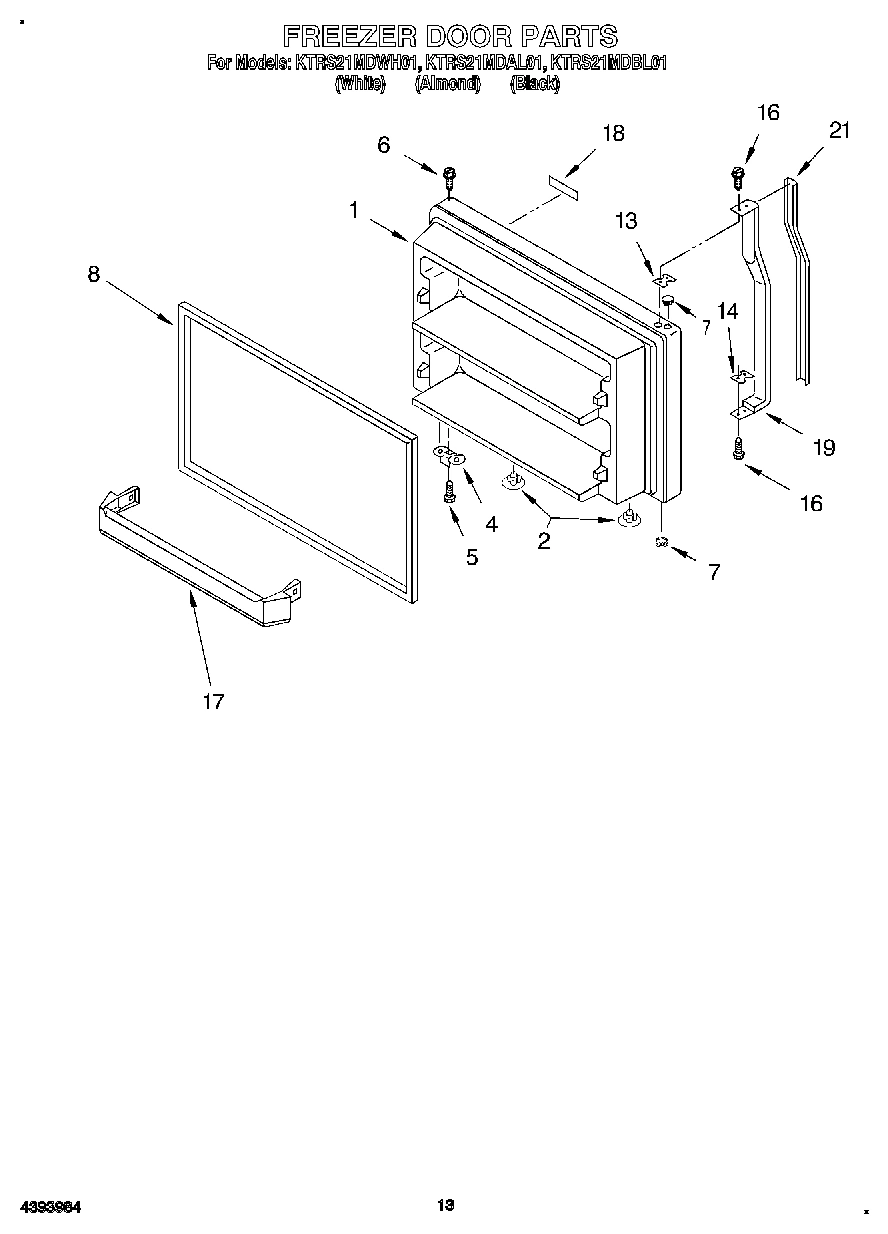 07 - FREEZER DOOR, LIT/OPTIONAL
