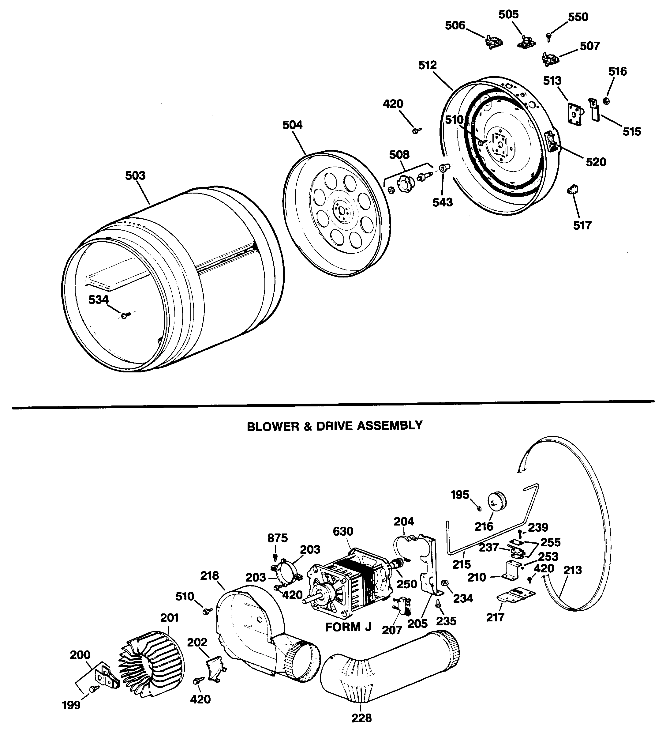 BLOWER & DRIVE ASSEMBLY