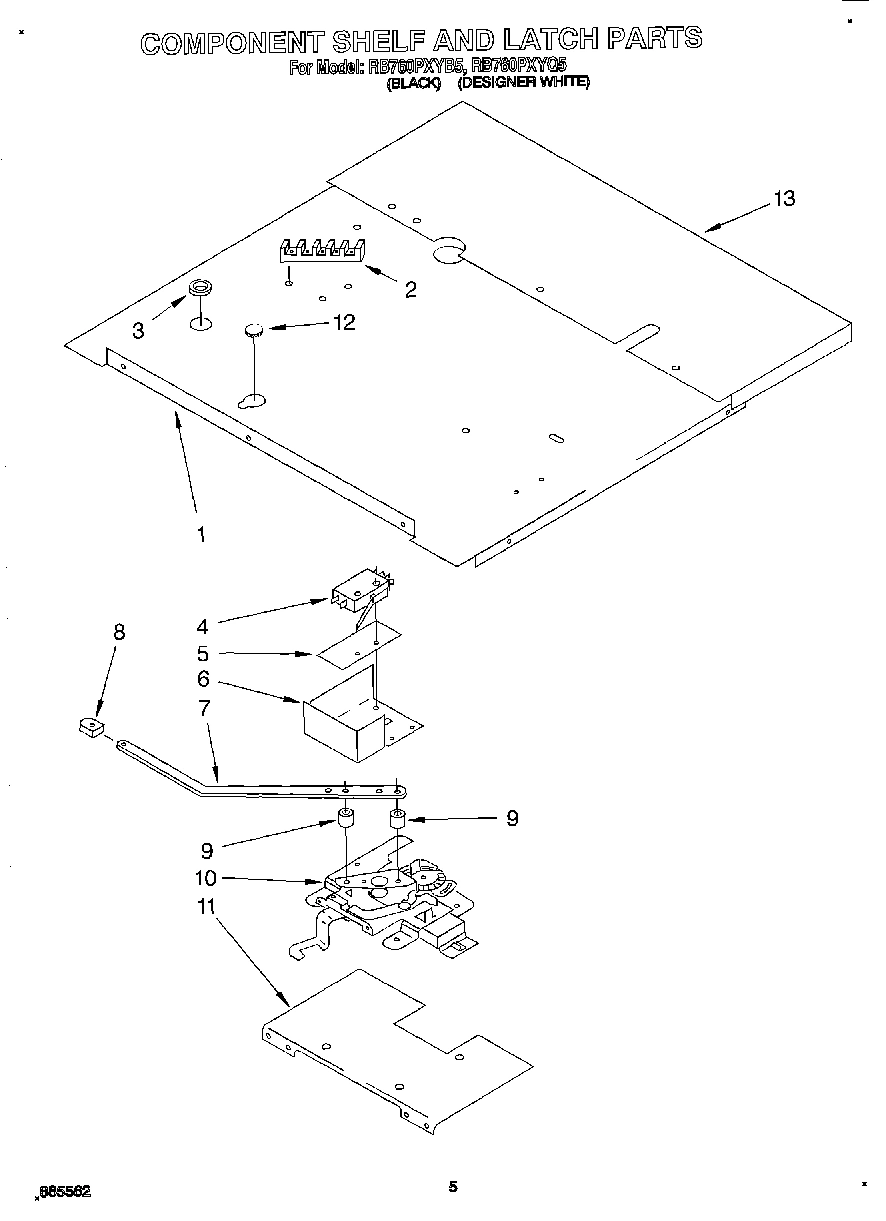 05 - COMPONENT SHELF AND LATCH