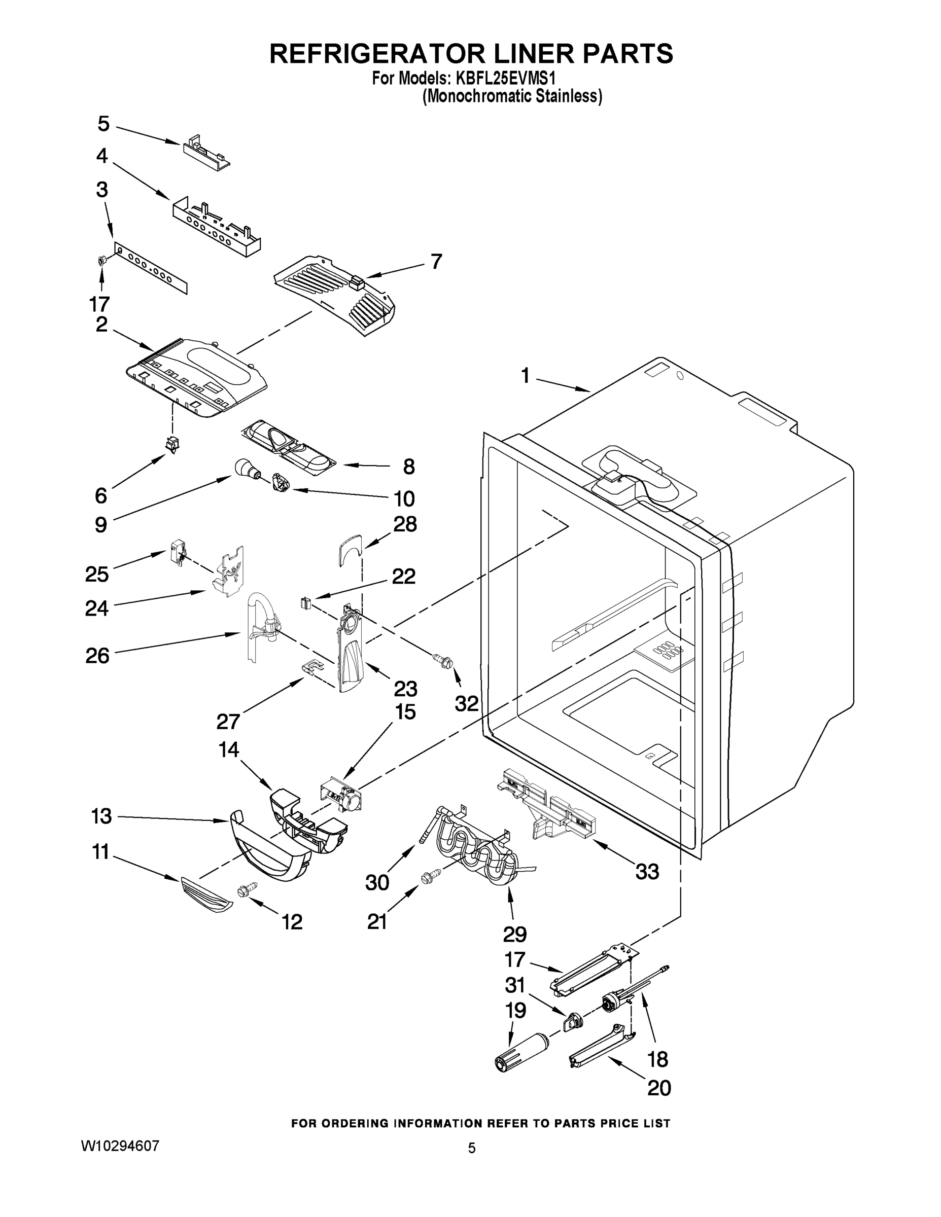 03 - REFRIGERATOR LINER PARTS