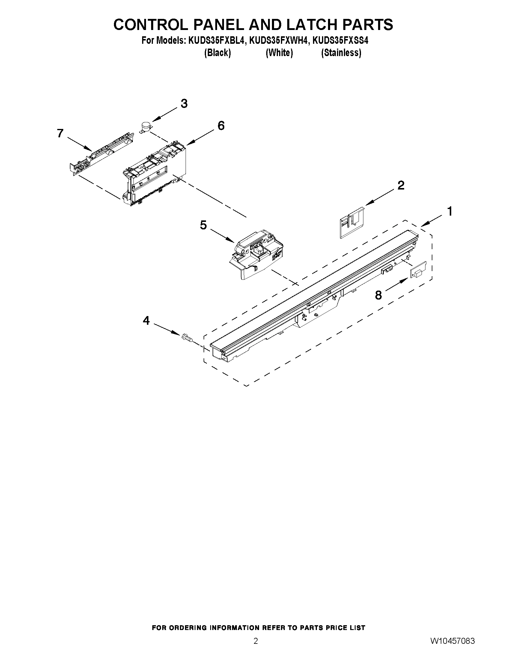 02 - CONTROL PANEL AND LATCH PARTS