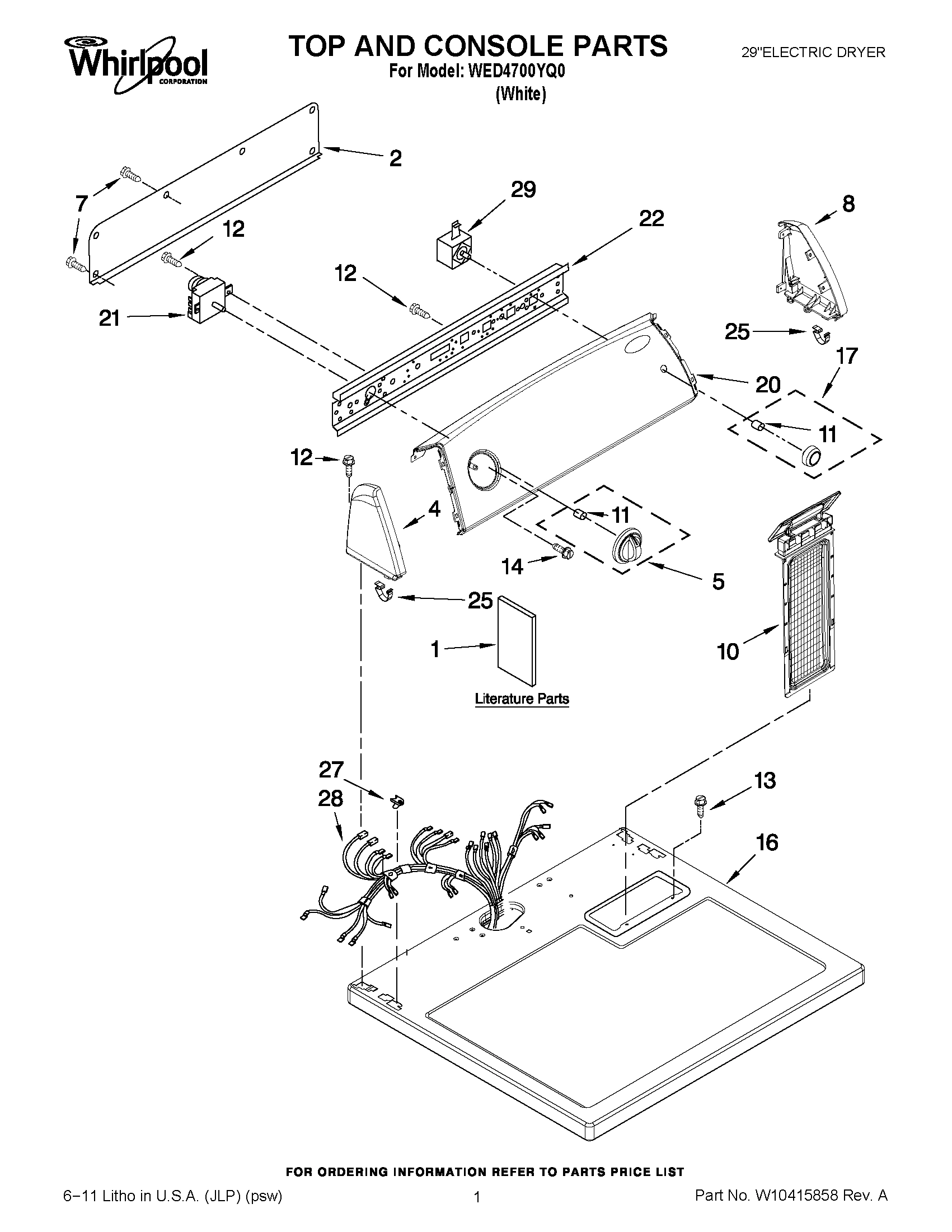 01 - TOP AND CONSOLE PARTS