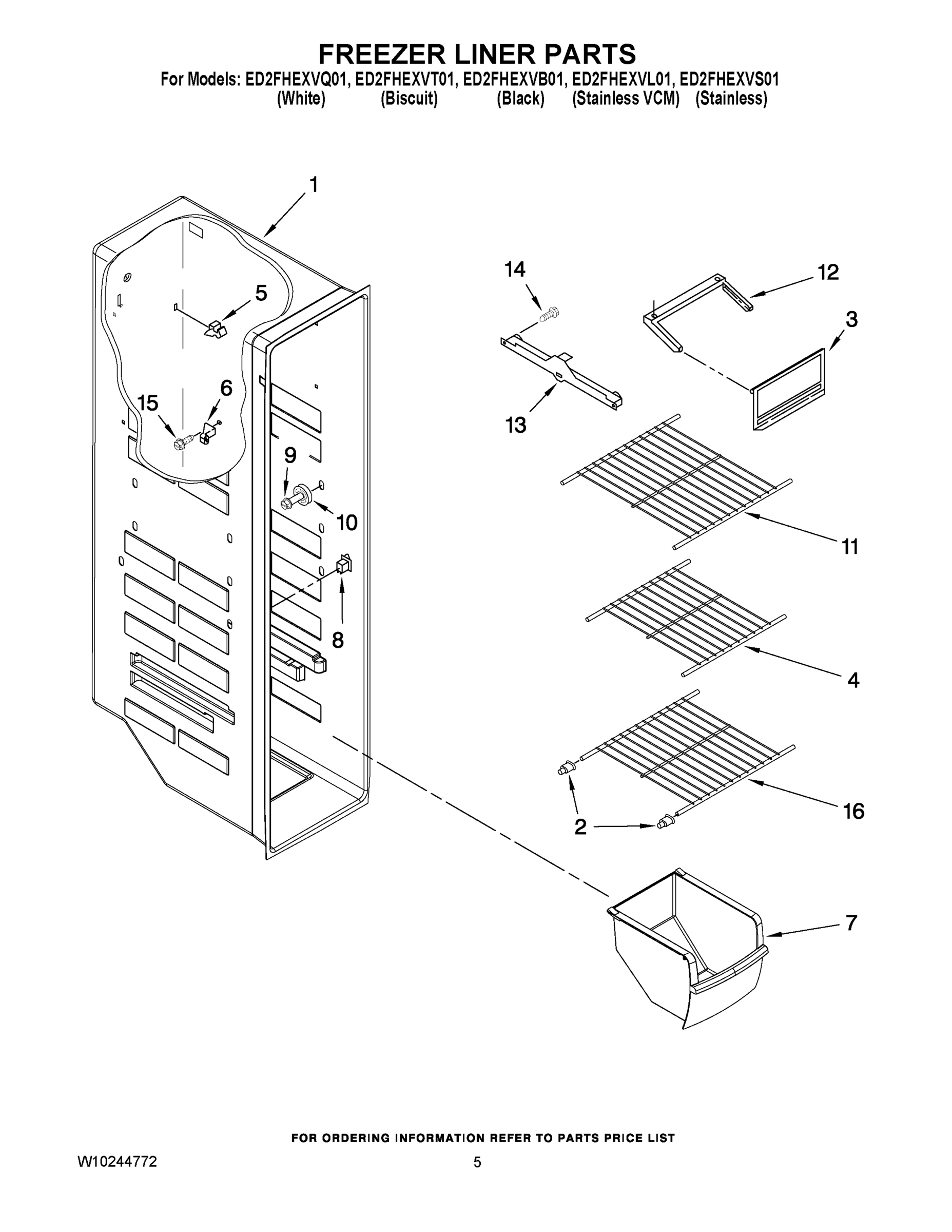 04 - FREEZER LINER PARTS
