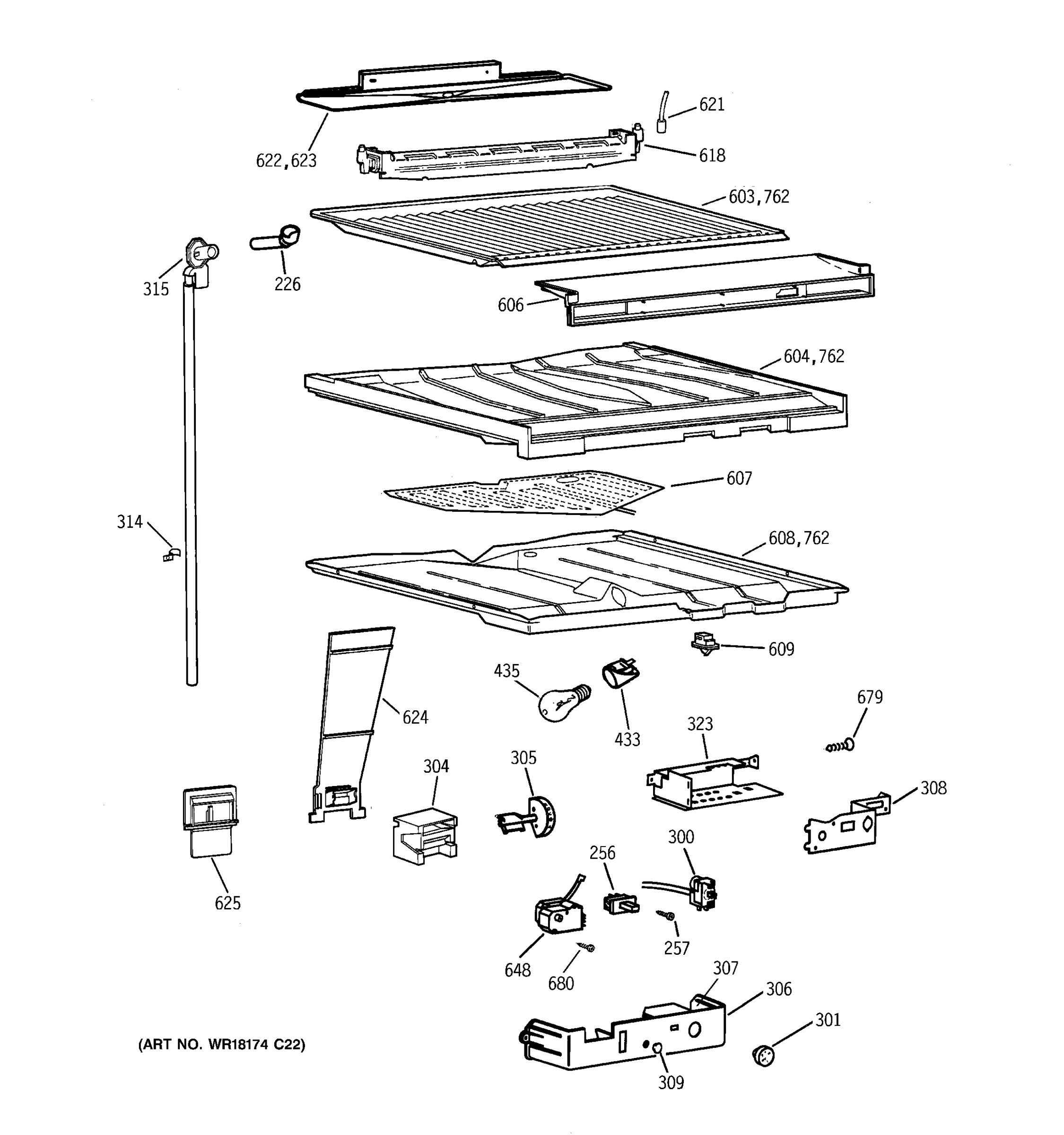 COMPARTMENT SEPARATOR PARTS