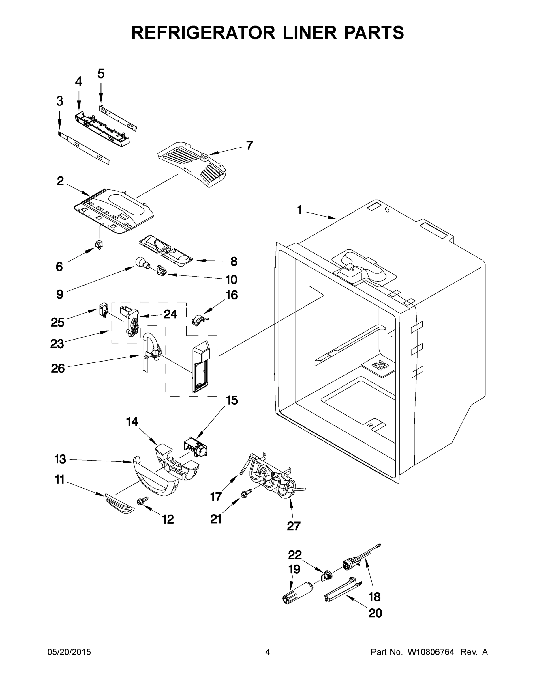 03 - REFRIGERATOR LINER PARTS