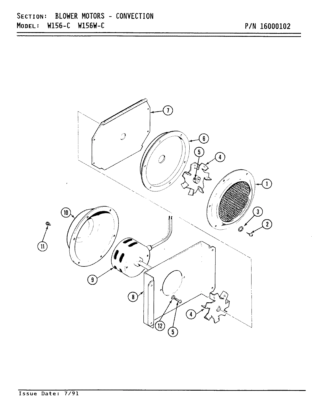01 - BLOWER MOTOR-CONVECTION (W156-C & W156W)