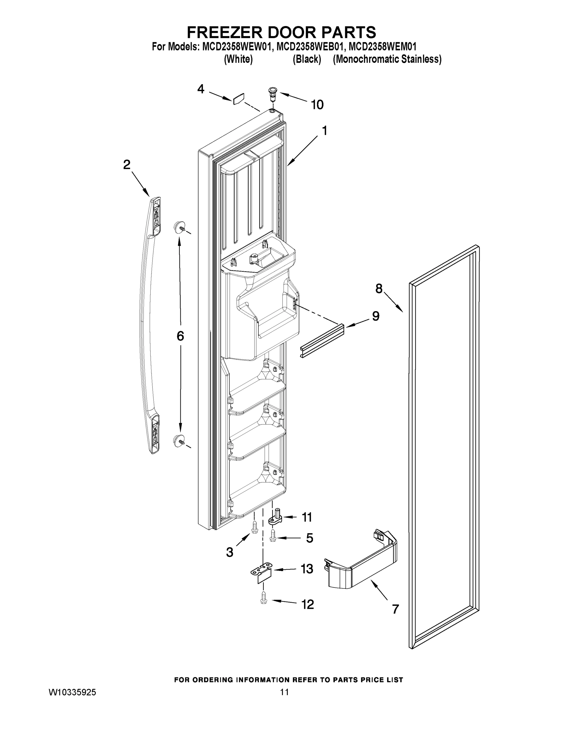 07 - FREEZER DOOR PARTS