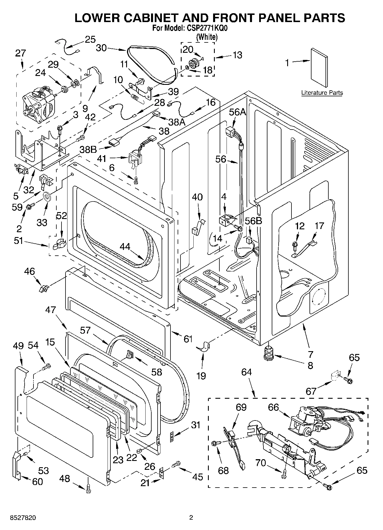01 - LOWER CABINET AND FRONT PANEL PARTS