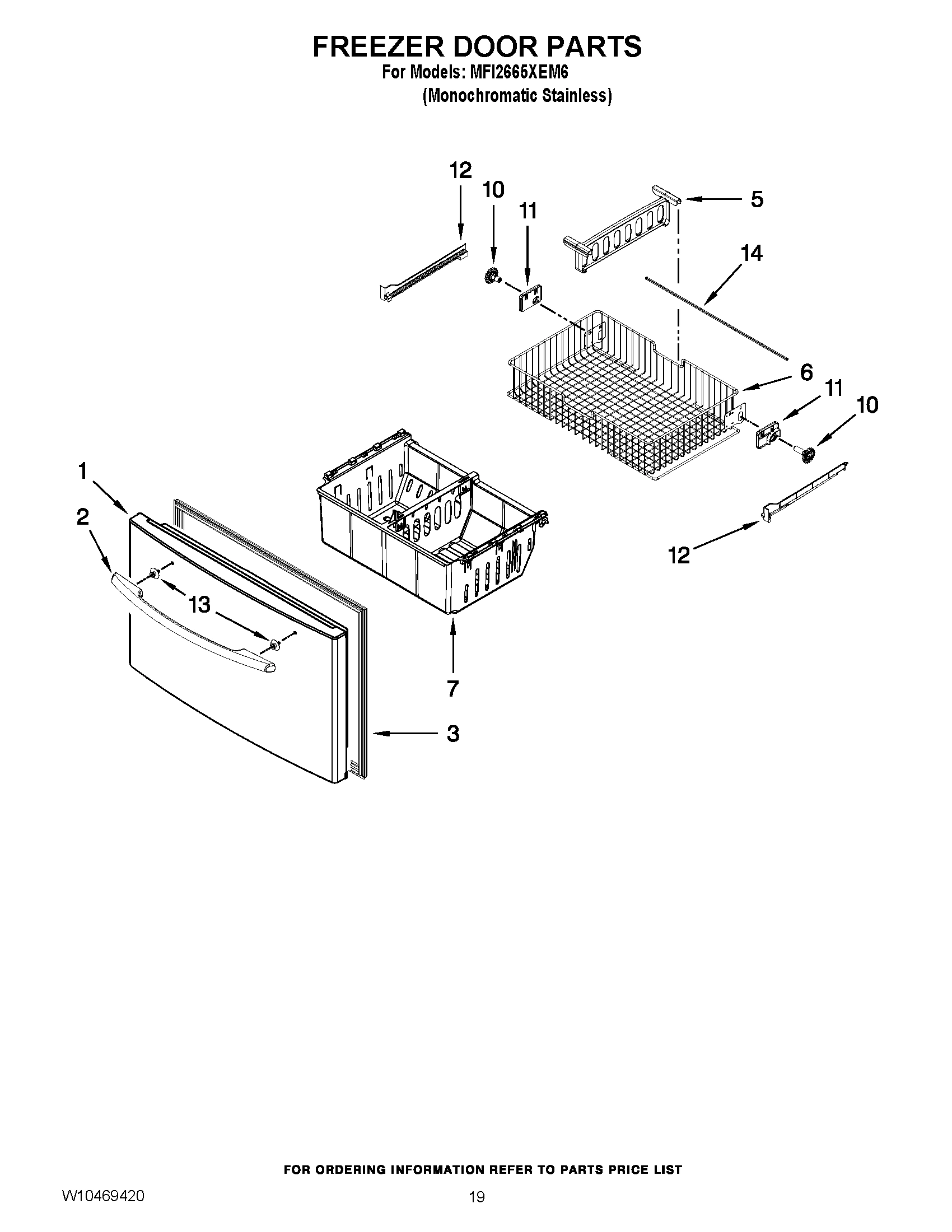 10 - FREEZER DOOR PARTS