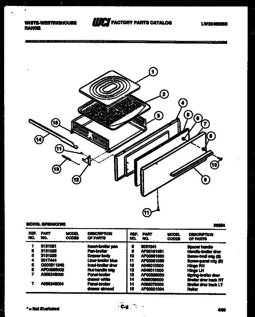 03 - BROILER DRAWER PARTS