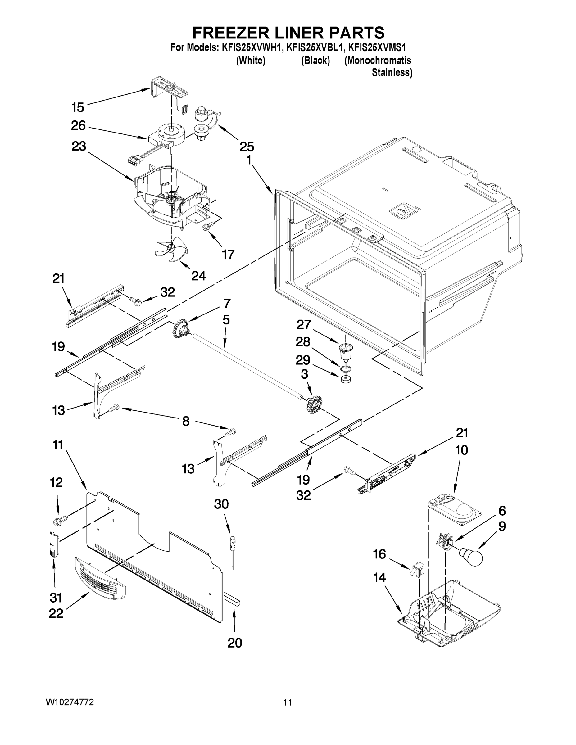 06 - FREEZER LINER PARTS