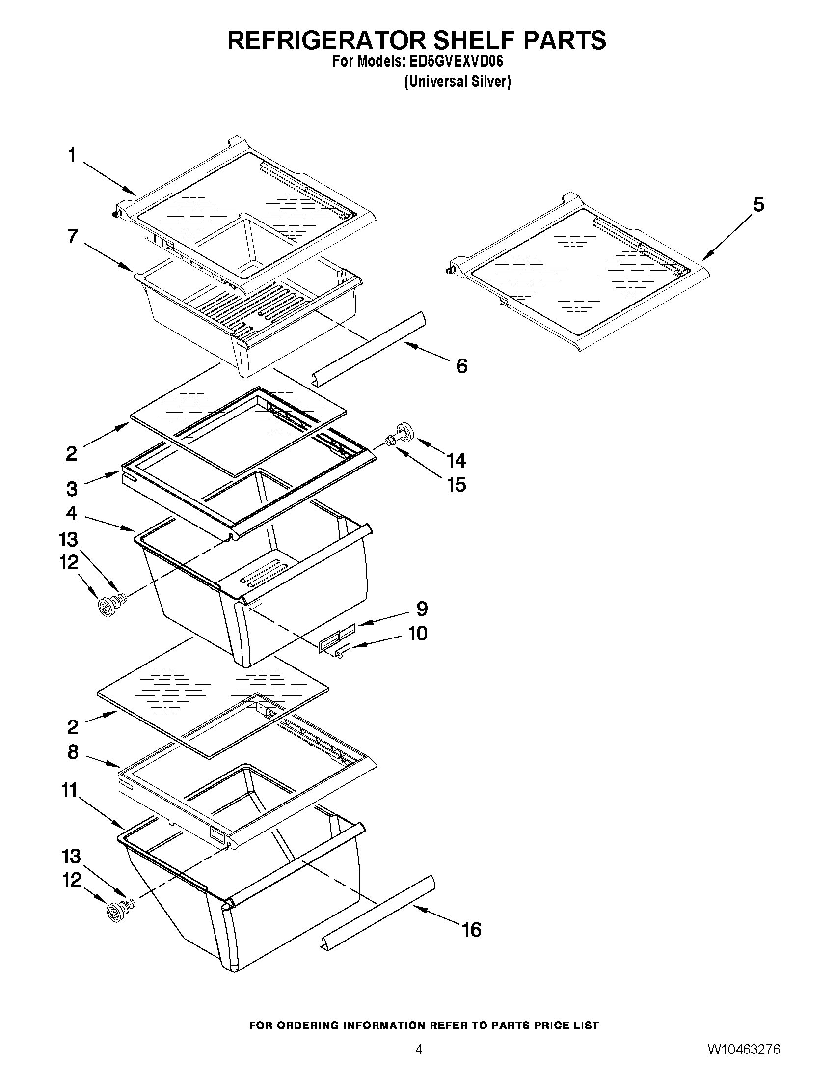03 - REFRIGERATOR SHELF PARTS