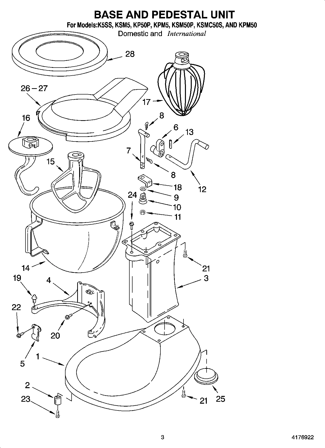 01 - BASE AND PEDESTAL UNIT