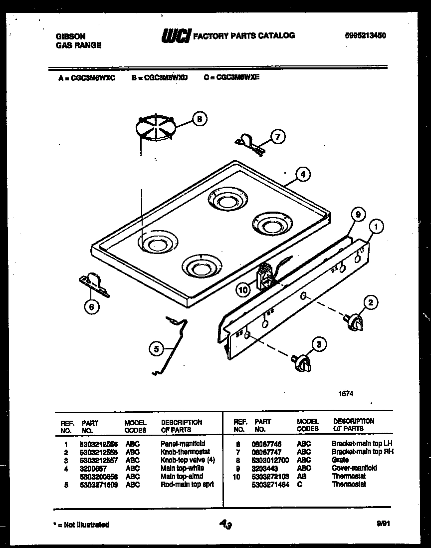 03 - COOKTOP PARTS