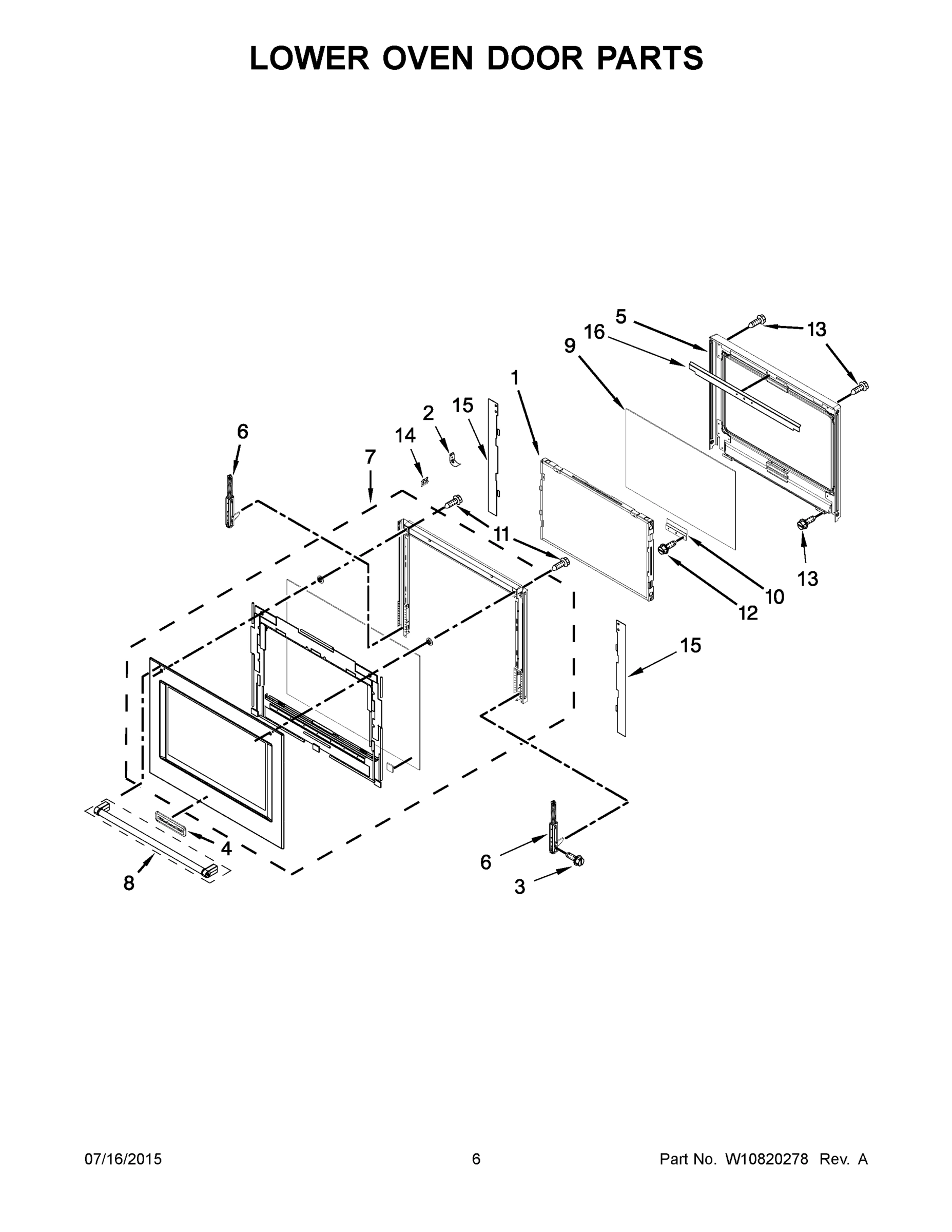 04 - LOWER OVEN DOOR PARTS