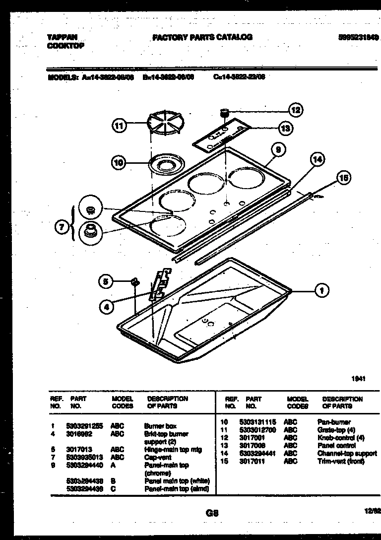 02 - COOKTOP PARTS