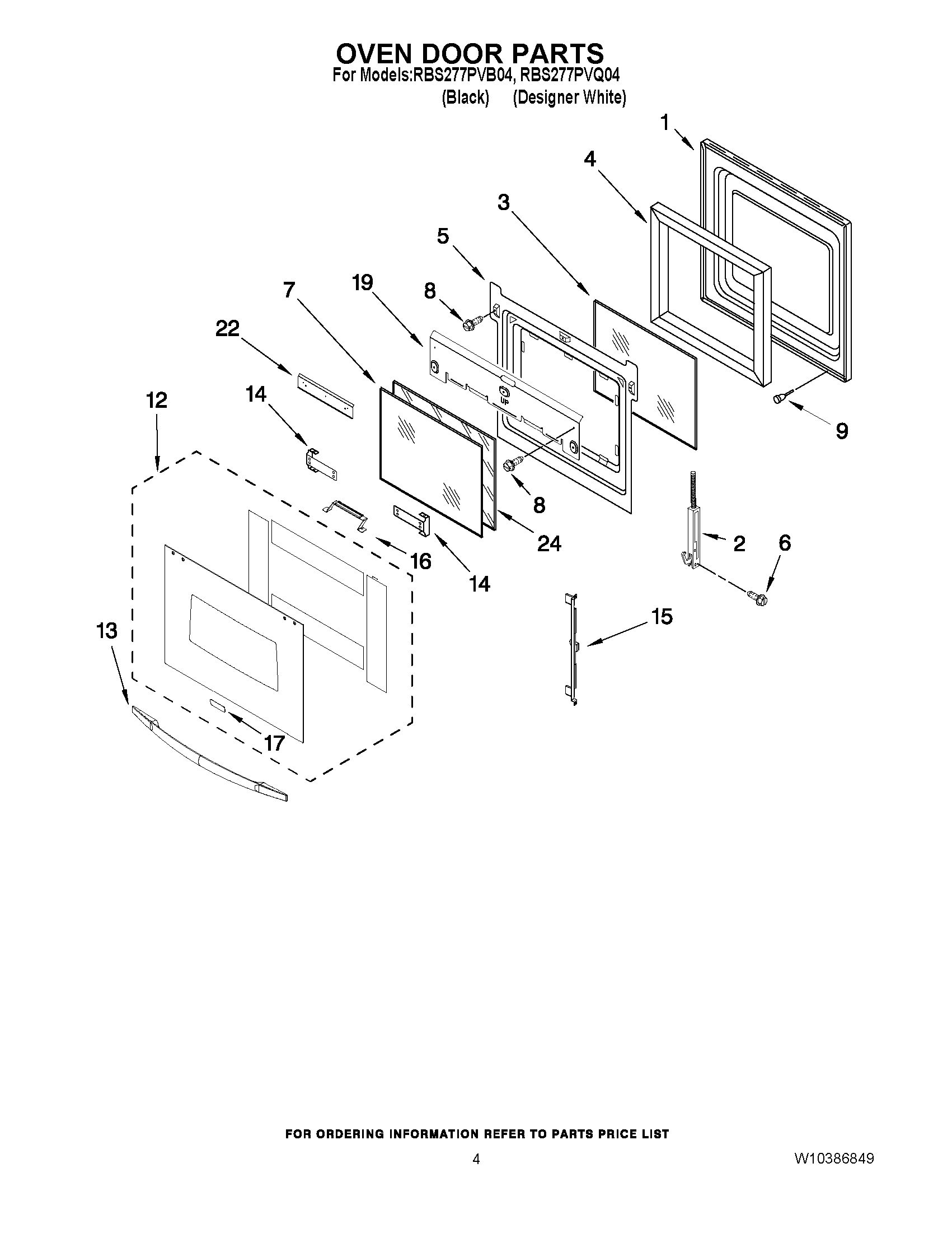 03 - OVEN DOOR PARTS