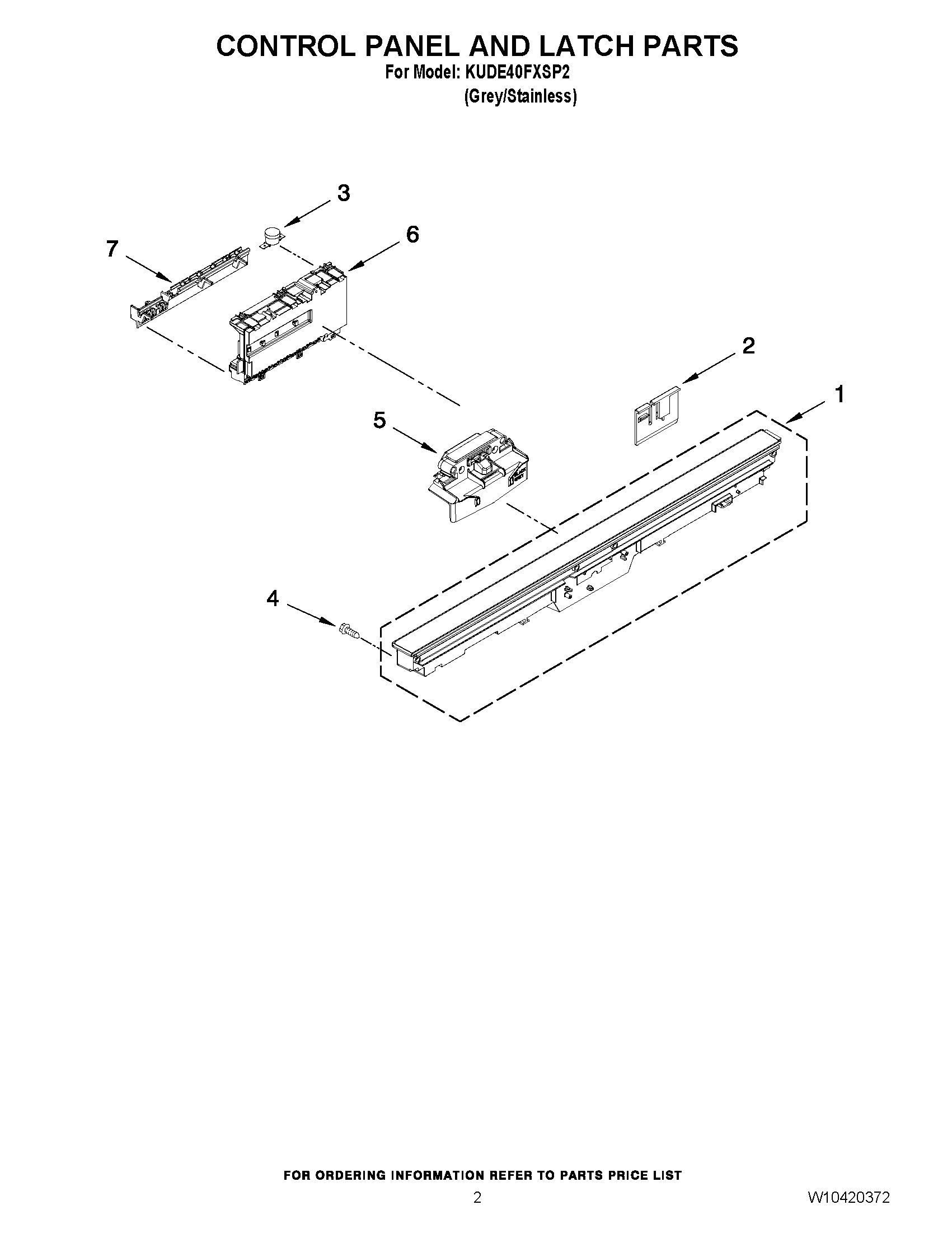 02 - CONTROL PANEL AND LATCH PARTS