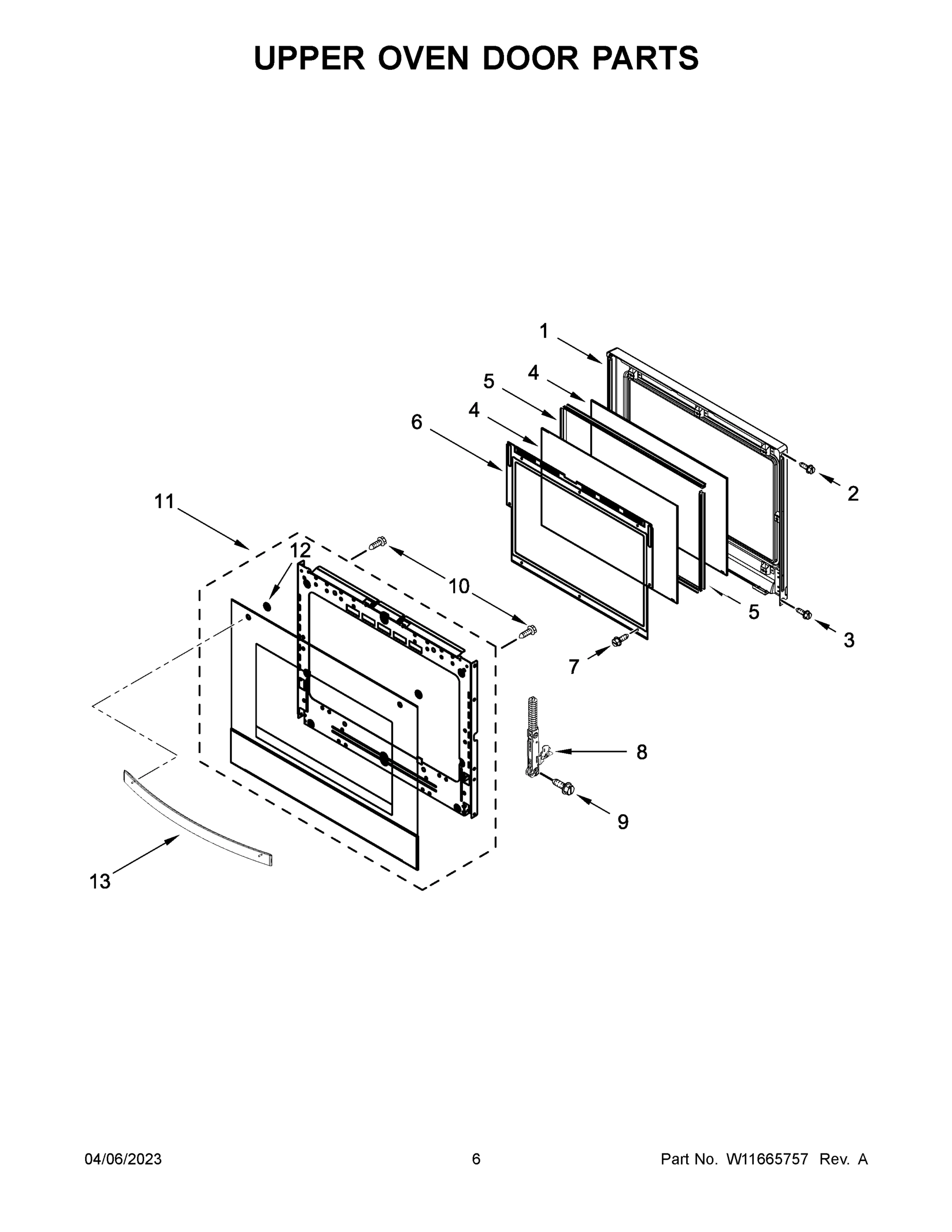 04 - UPPER OVEN DOOR PARTS