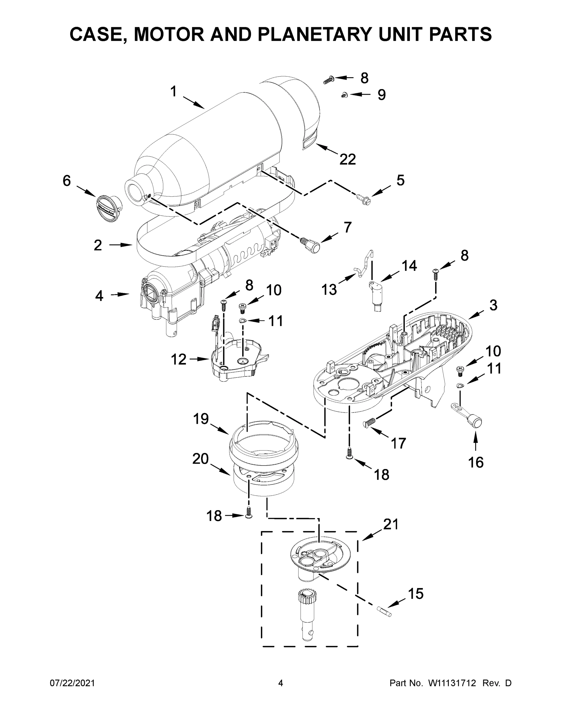 03 - CASE, MOTOR AND PLANETARY UNIT PARTS