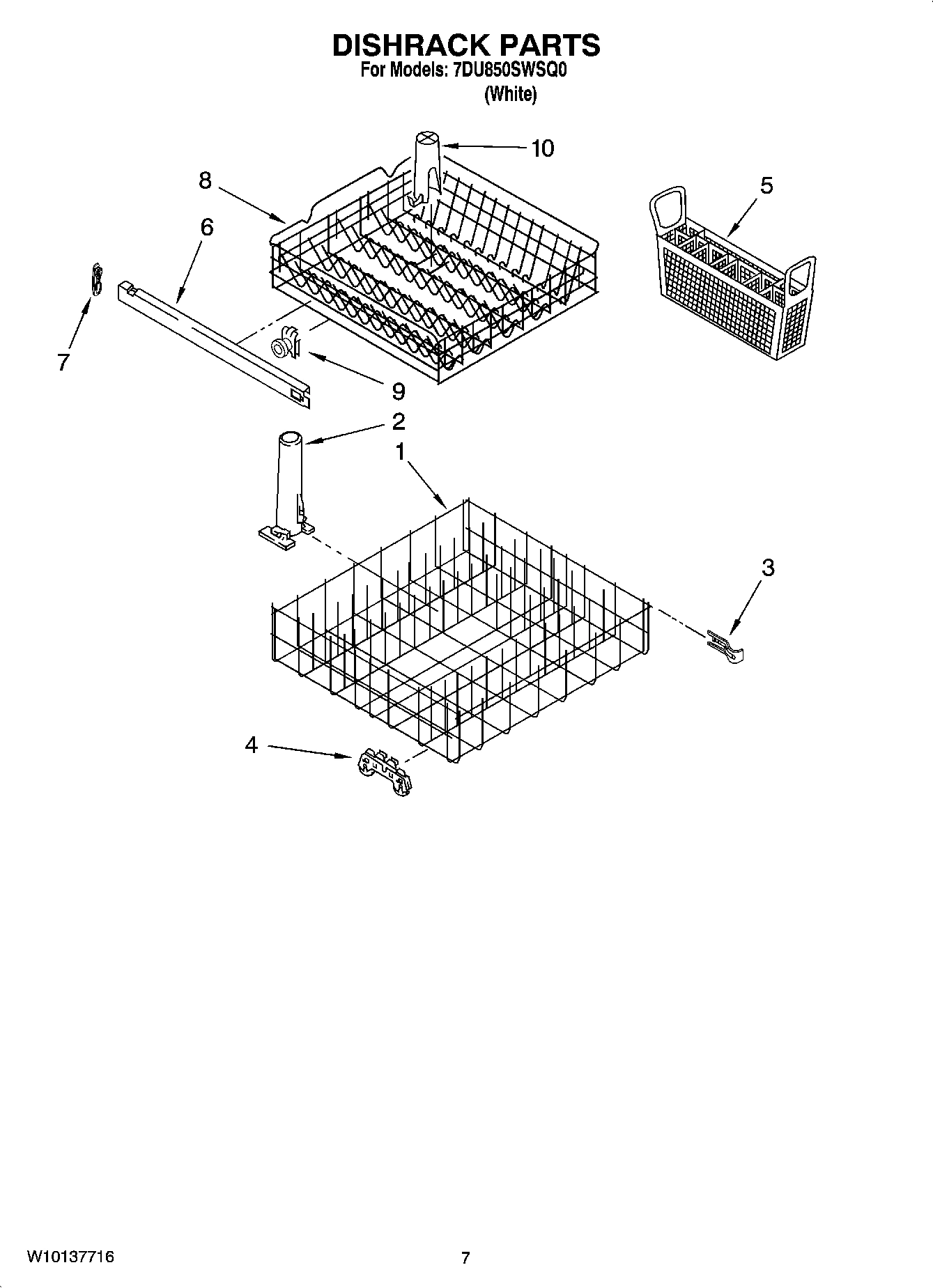 06 - DISHRACK PARTS, OPTIONAL PARTS (NOT INCLUDED)