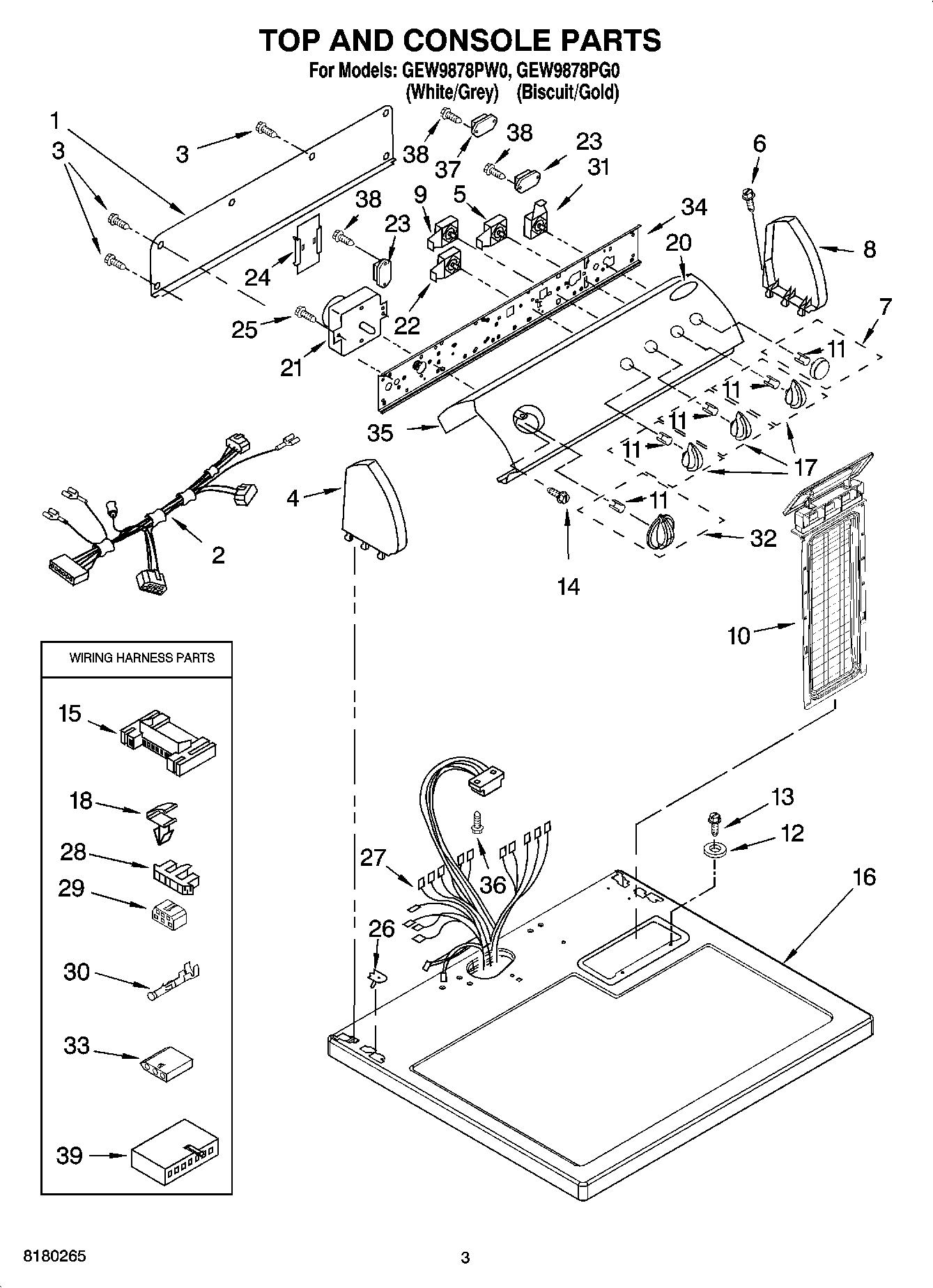 02 - TOP AND CONSOLE PARTS