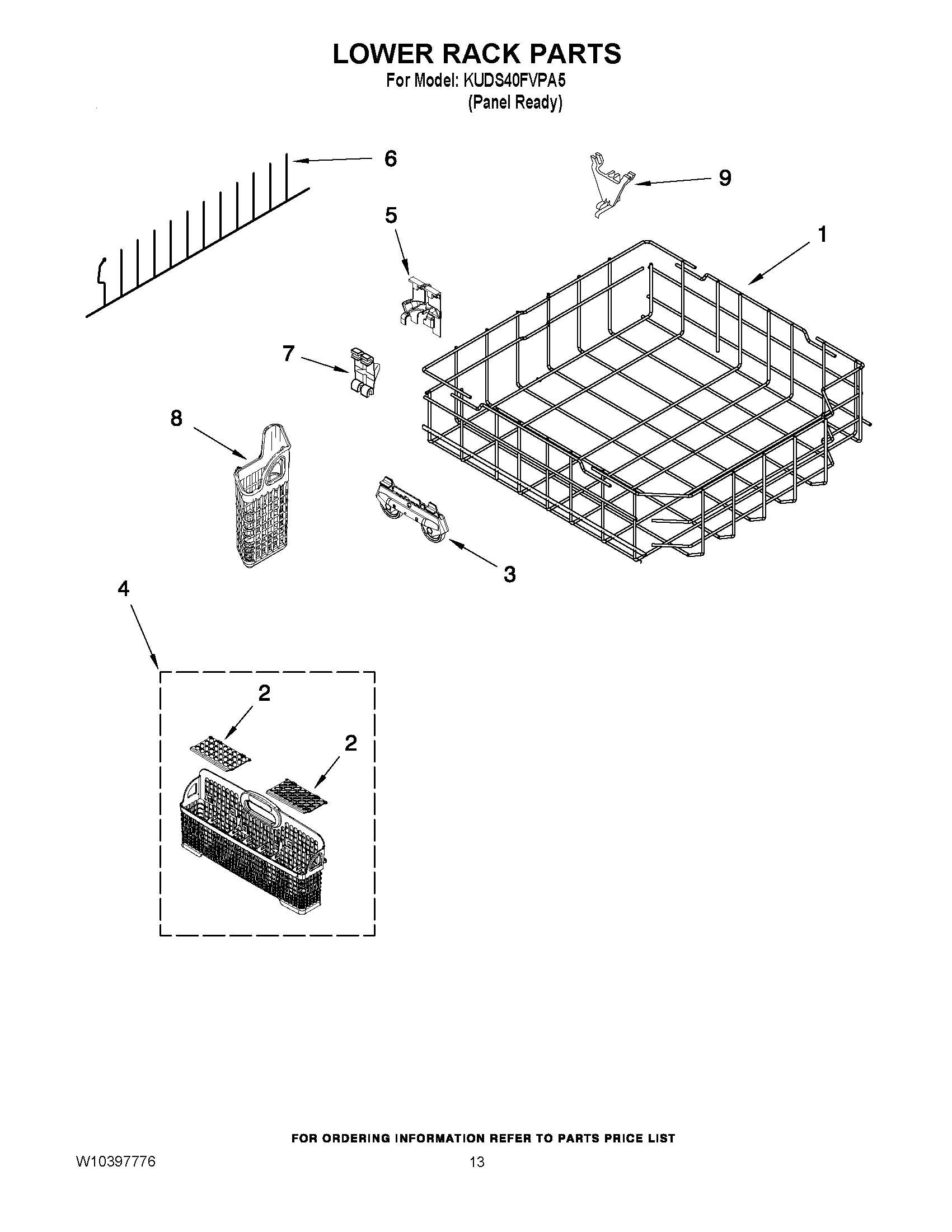 10 - LOWER RACK PARTS