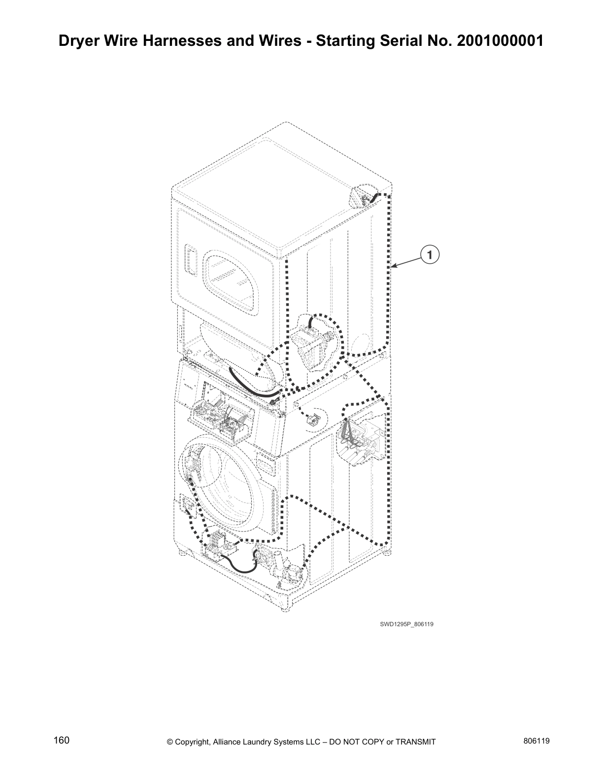 Dryer Wire Harnesses and Wires - Starting Serial No. 2001000001
