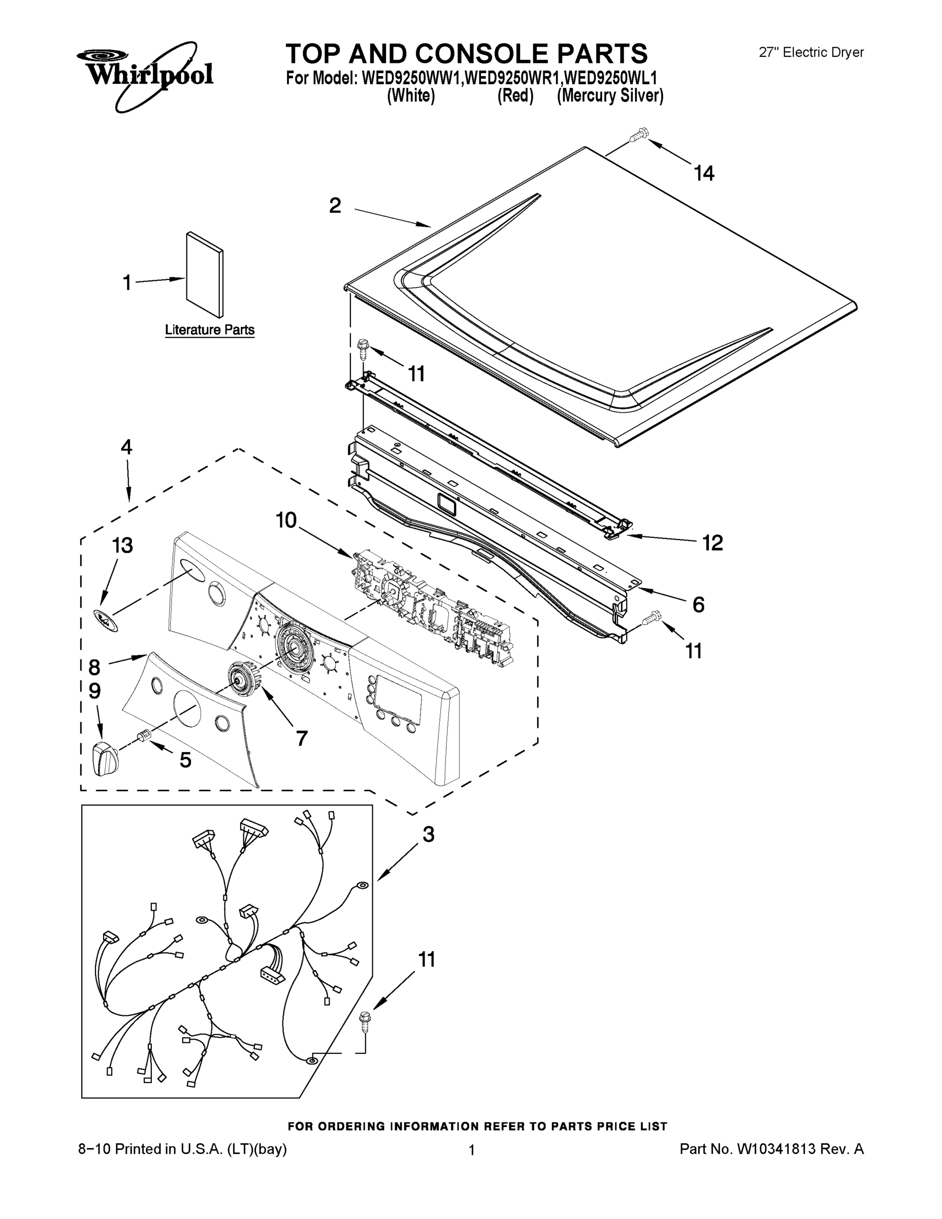 01 - TOP AND CONSOLE PARTS
