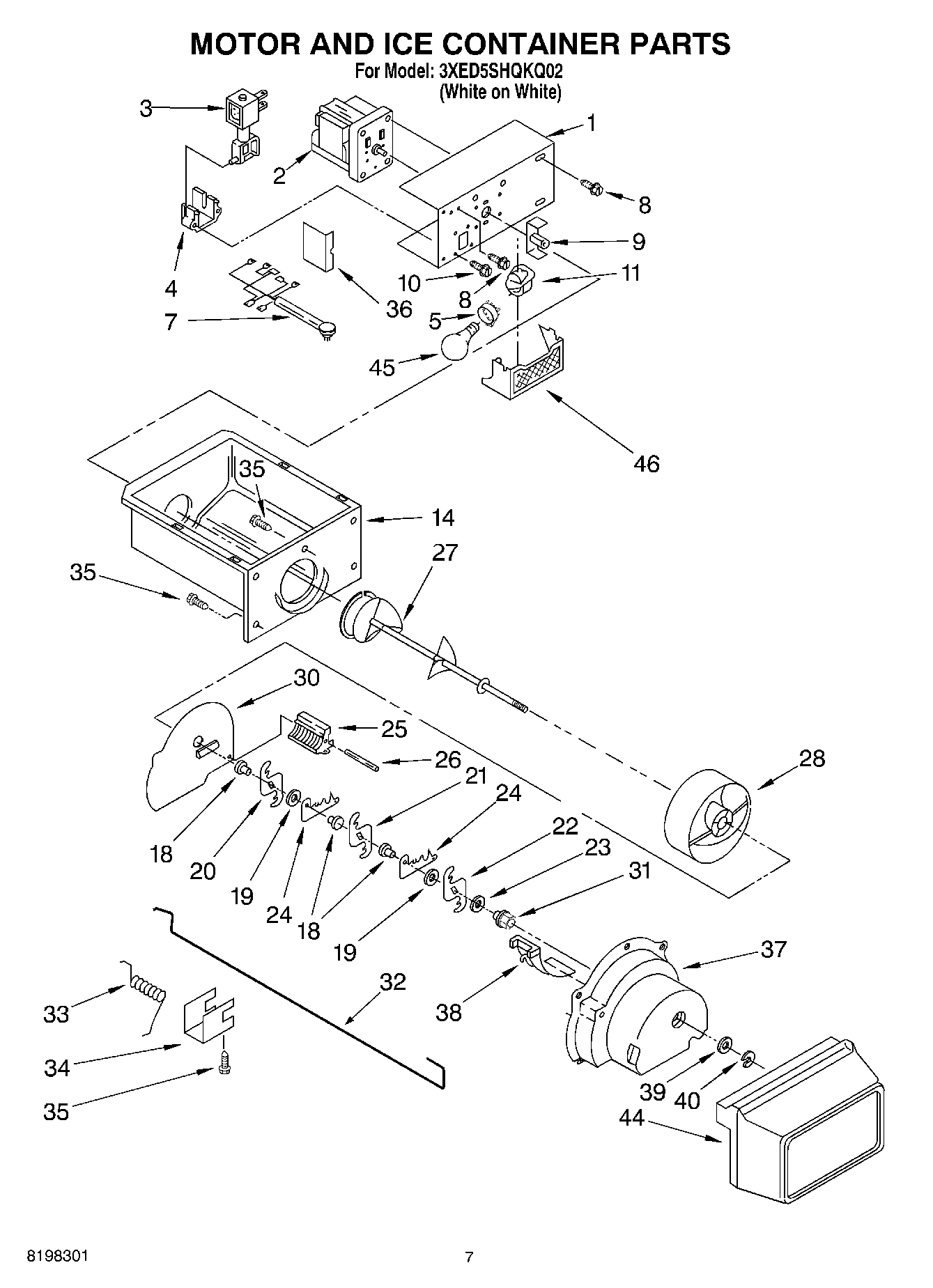 05 - MOTOR AND ICE CONTAINER PARTS