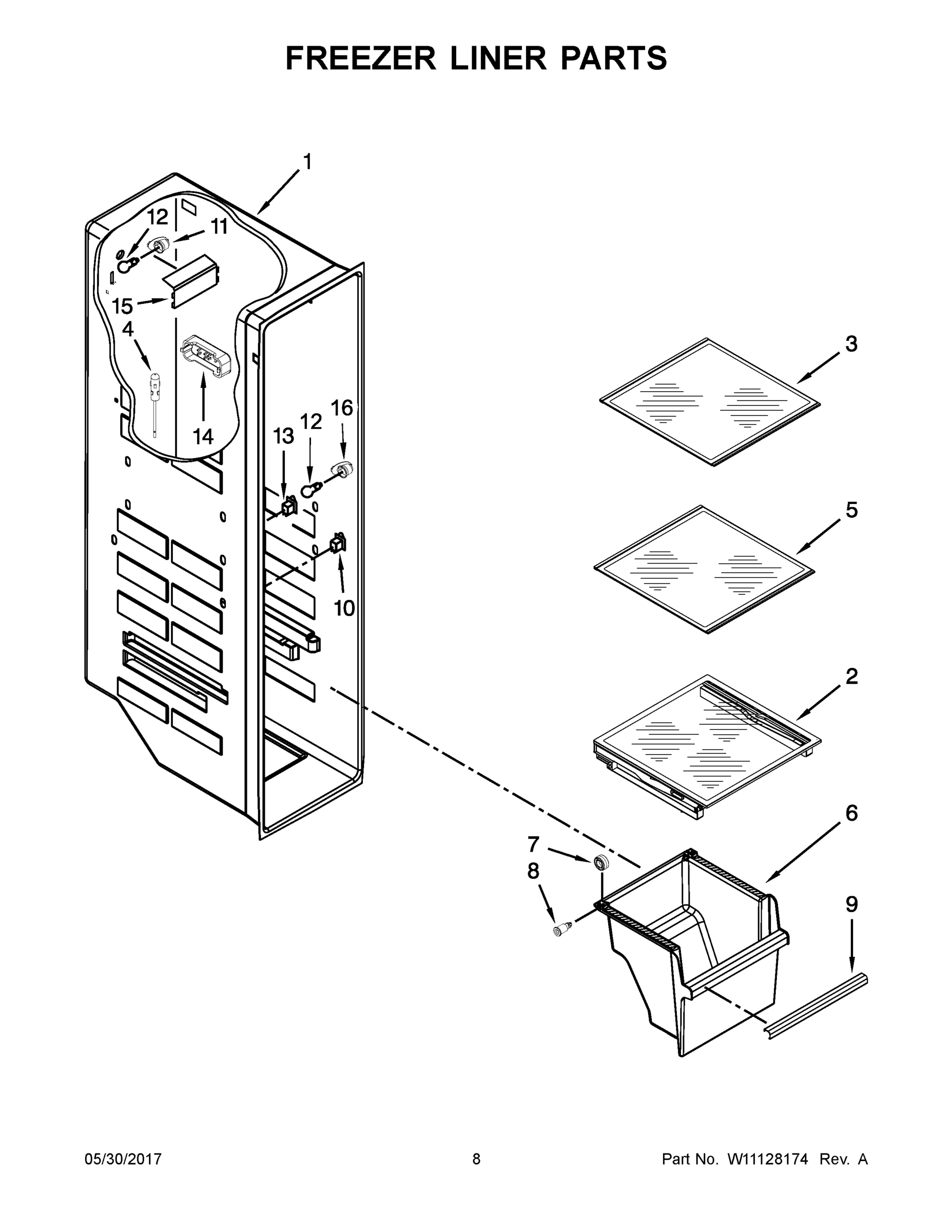 05 - FREEZER LINER PARTS
