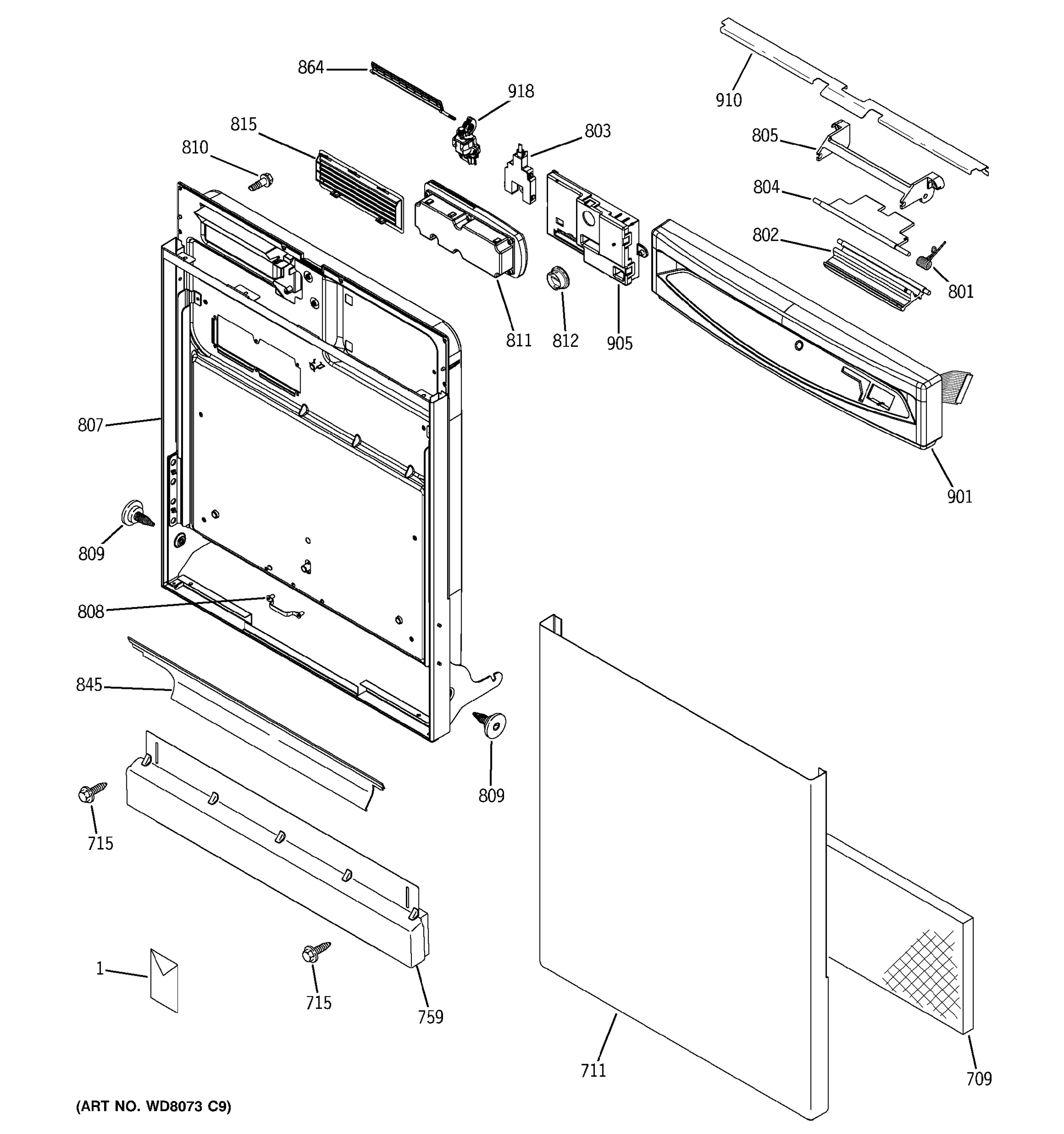 ESCUTCHEON & DOOR ASSEMBLY