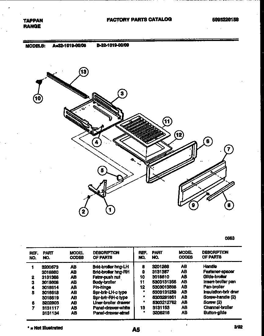 05 - BROILER DRAWER PARTS