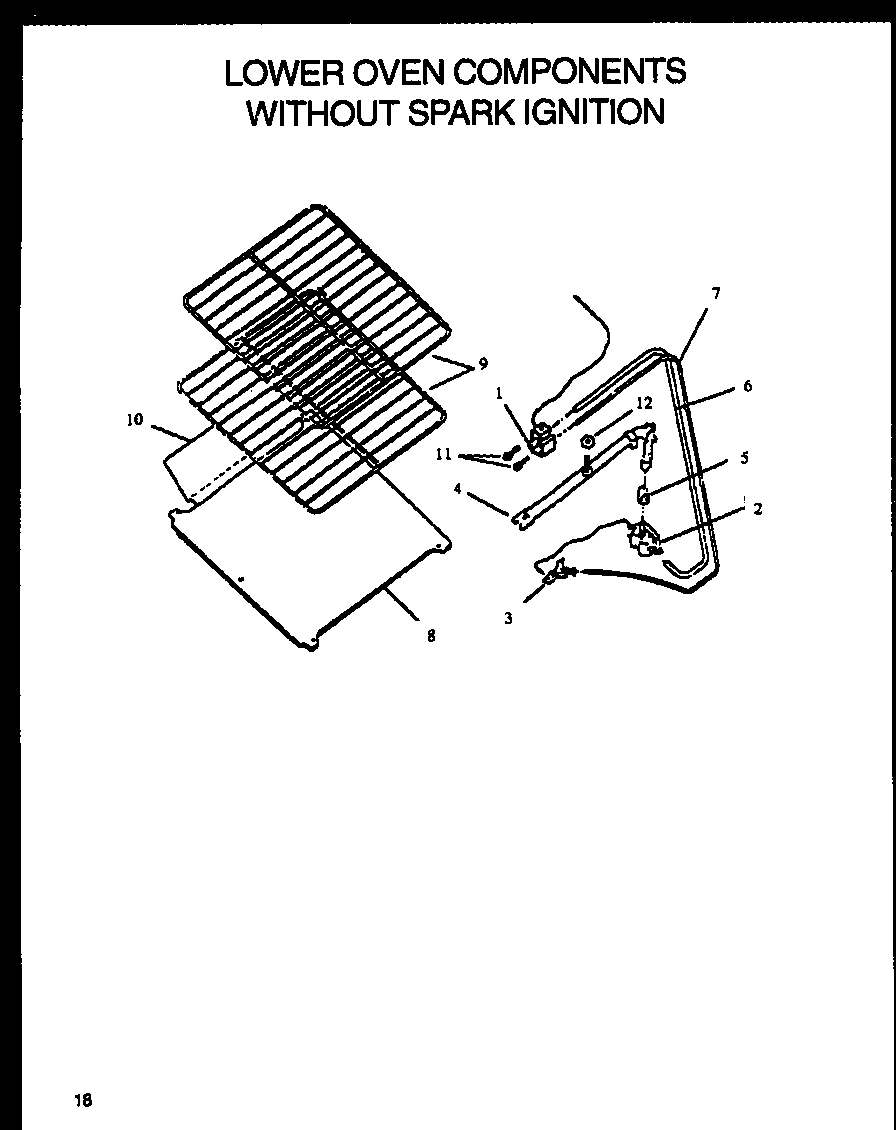 04 - LOWER OVEN COMPNT WITHOUT SPARK IGN