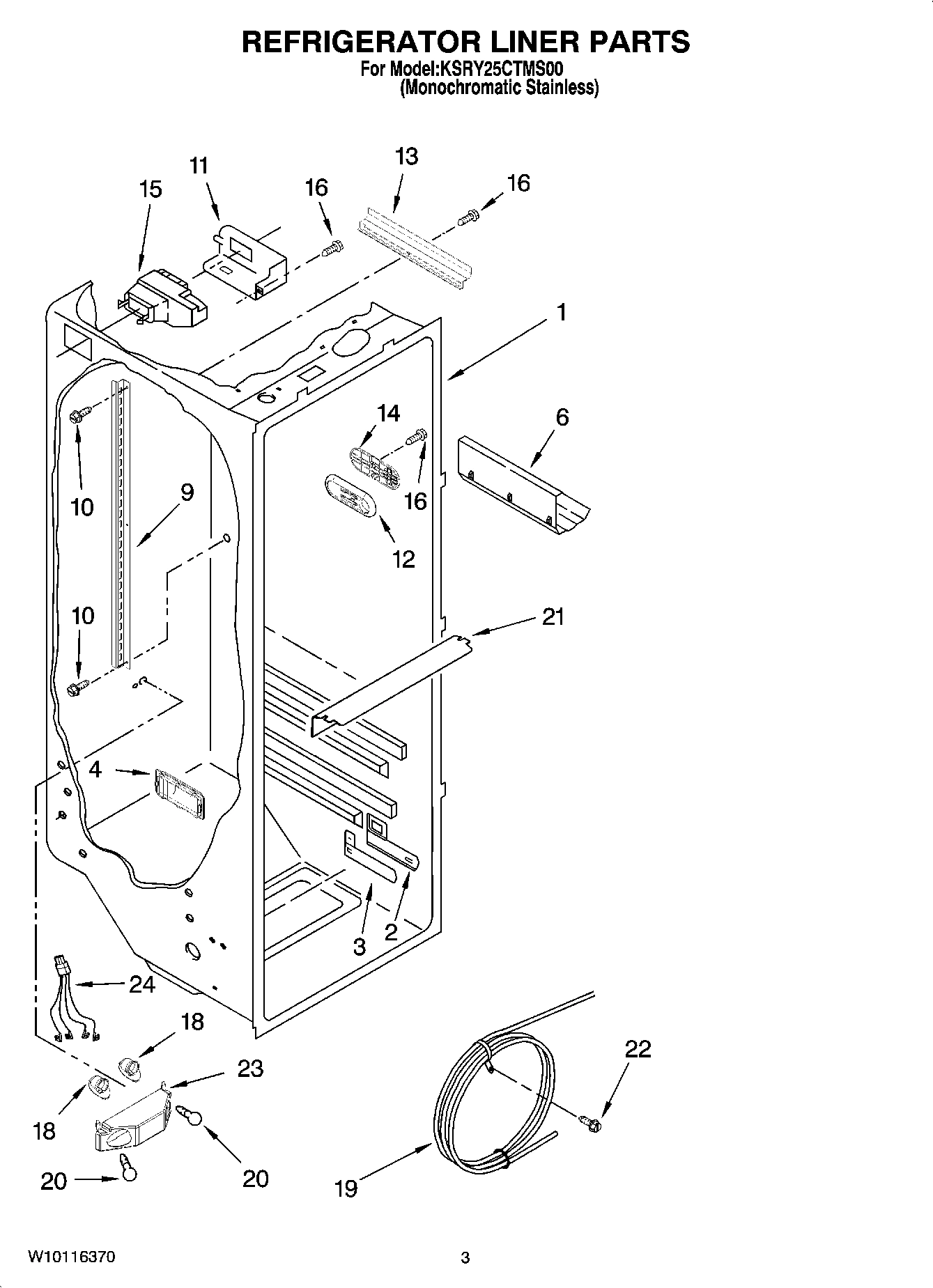 02 - REFRIGERATOR LINER PARTS
