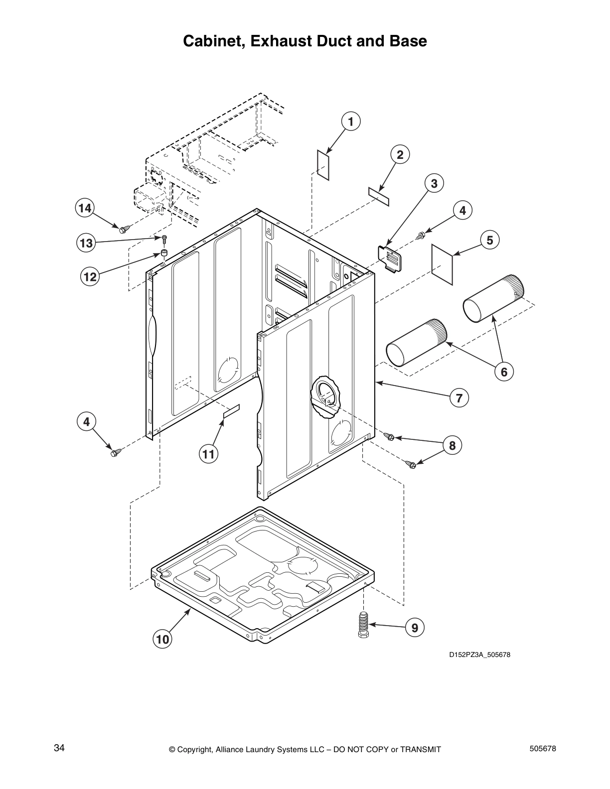 Cabinet, Exhaust Duct and Base
