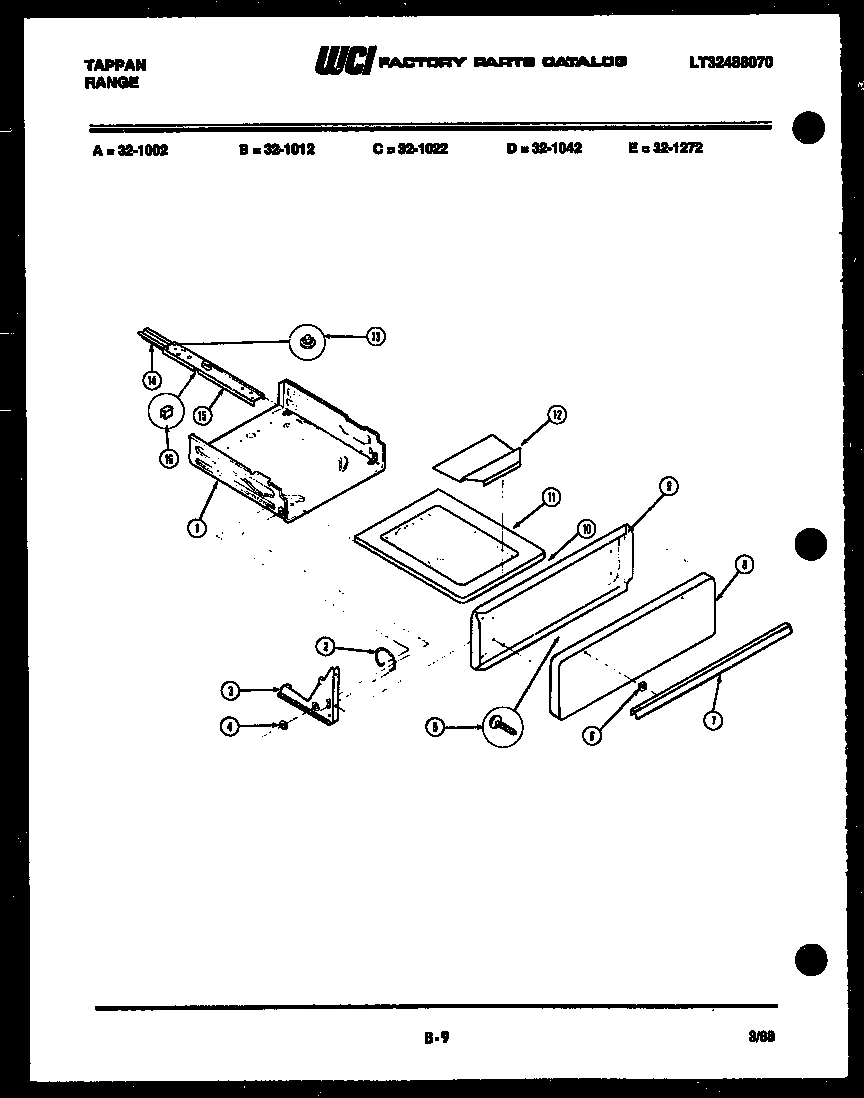 13 - BROILER DRAWER PARTS