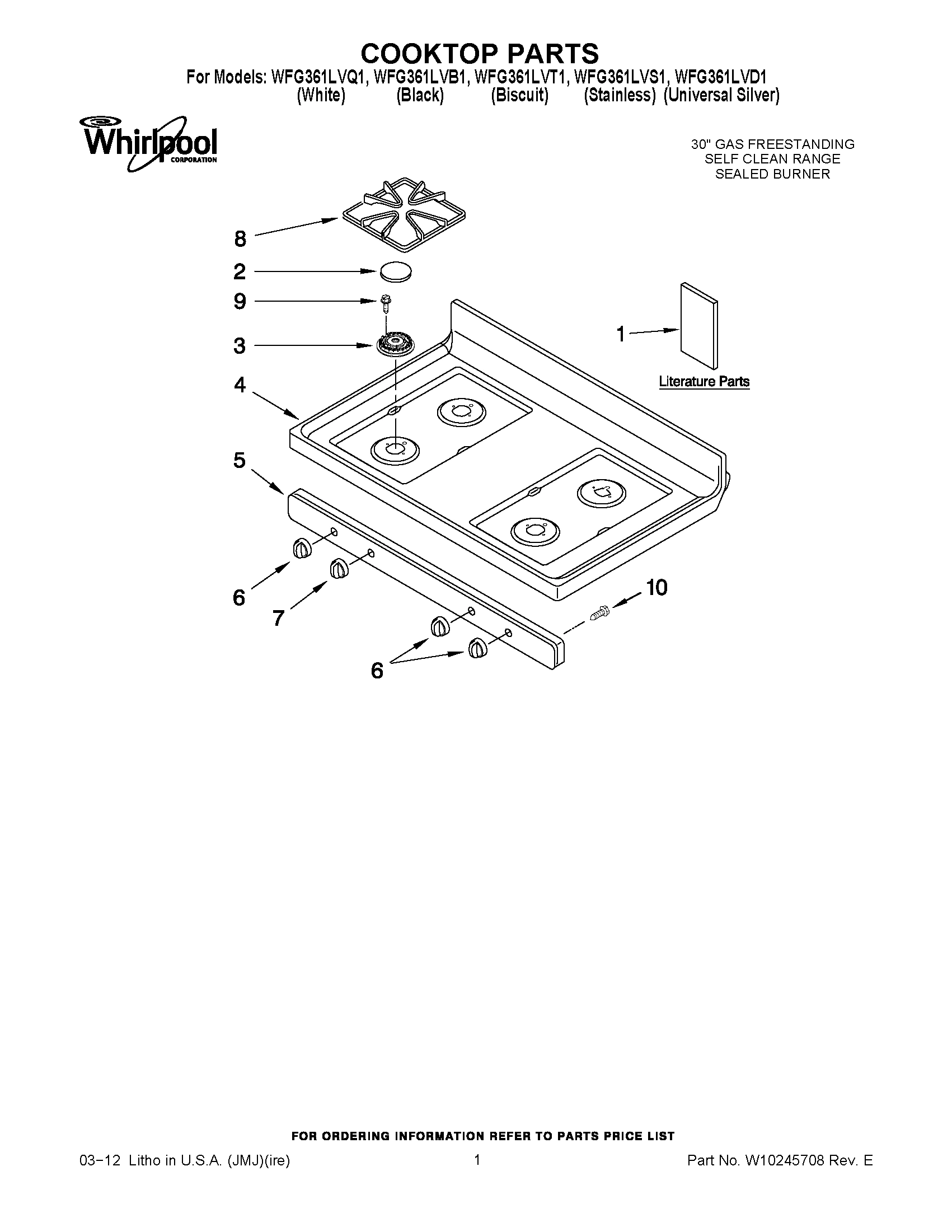 01 - COOKTOP PARTS