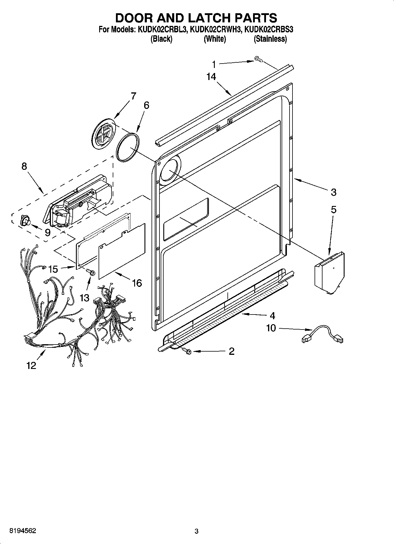 03 - DOOR AND LATCH PARTS